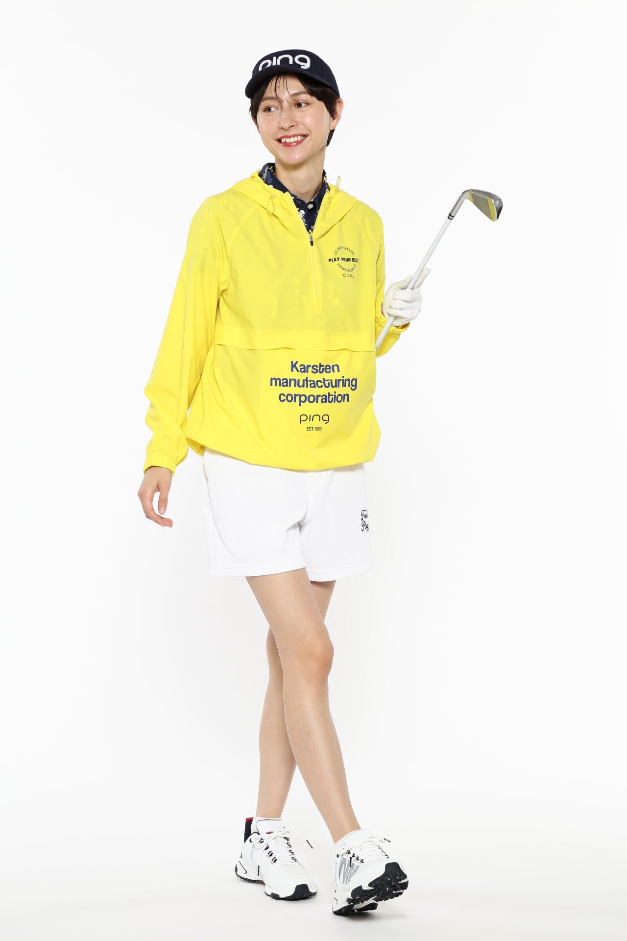 【PING APPAREL】Mr.PING総柄プリント半袖ポロシャツ ＜NATIVE＞ (LADIES)