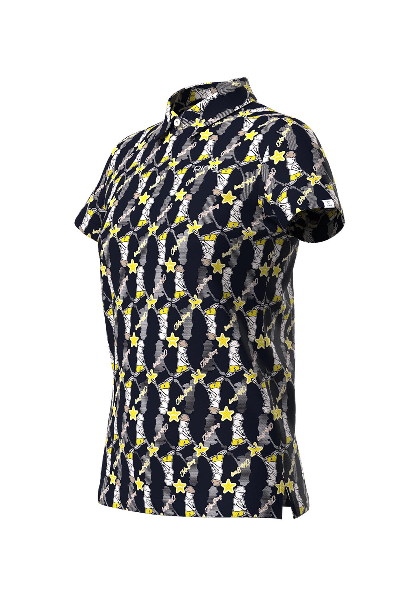 【PING APPAREL】Mr.PING総柄プリント半袖ポロシャツ ＜NATIVE＞ (LADIES)
