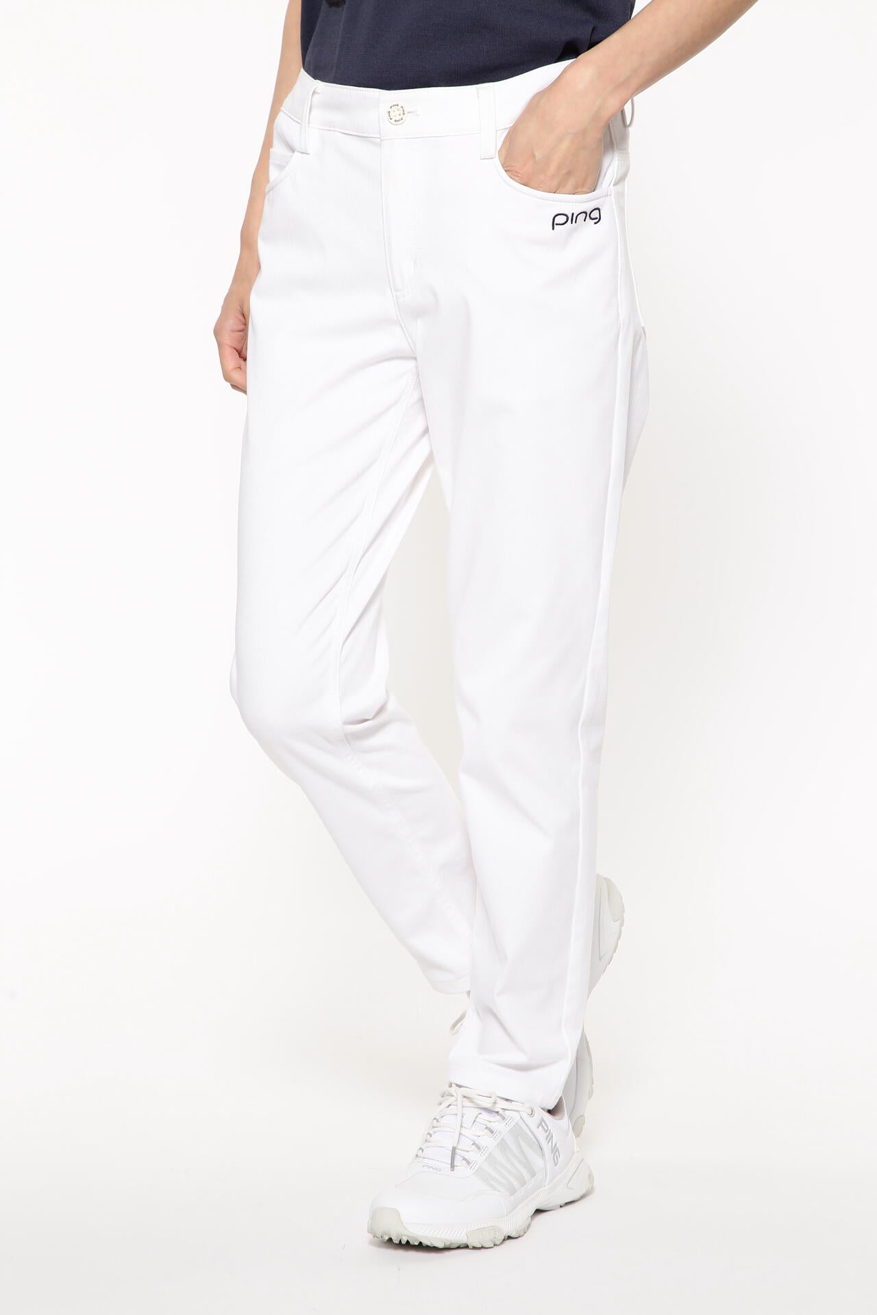 【PING APPAREL】Mr.PING刺繍全方向ストレッチライトテーパード5ポケットパンツ ＜LADIES LINE＞ (LADIES)