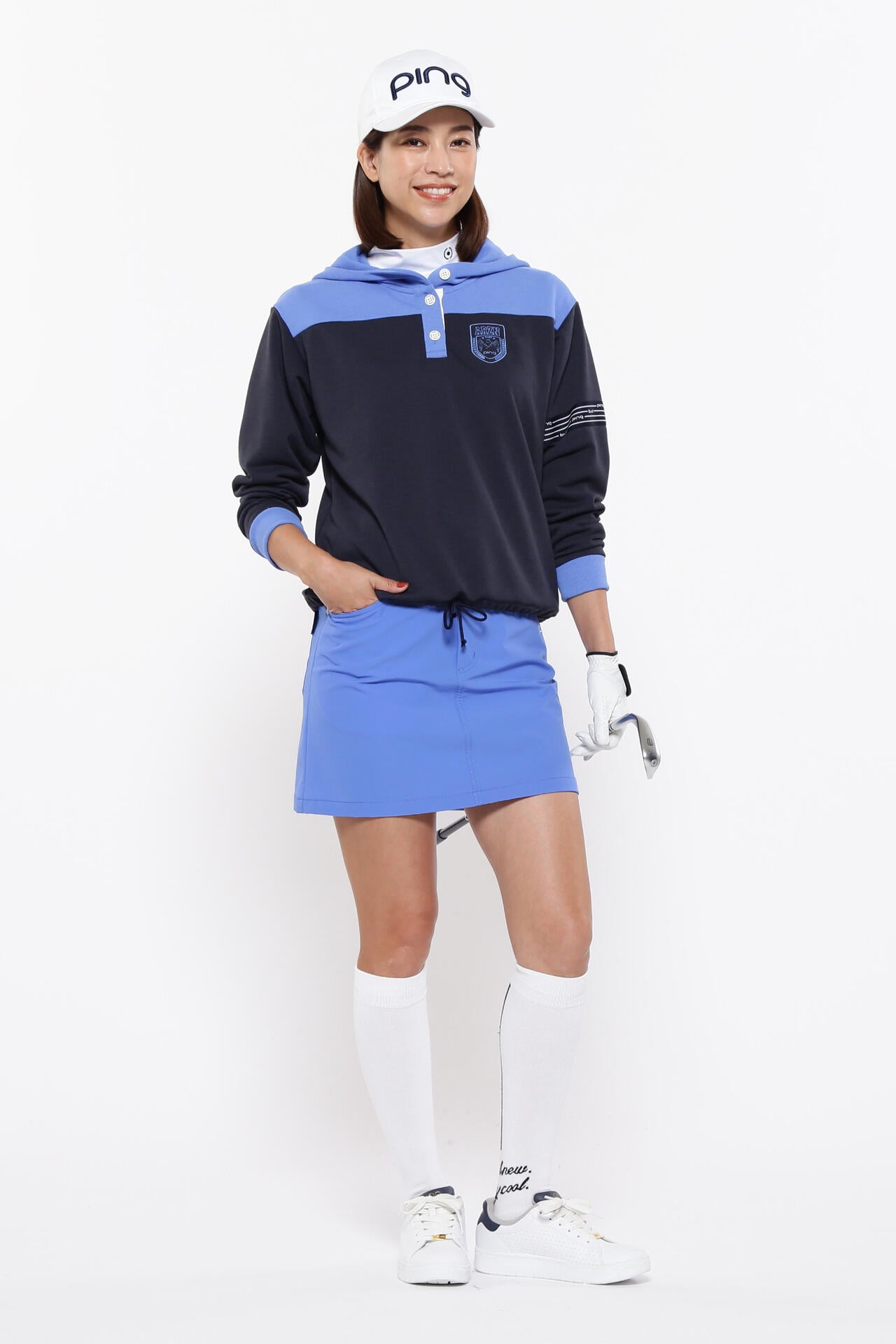 【PING APPAREL】全方向ストレッチ二重織台形スカート ＜LADIES LINE＞＜NATIVE＞ (LADIES)