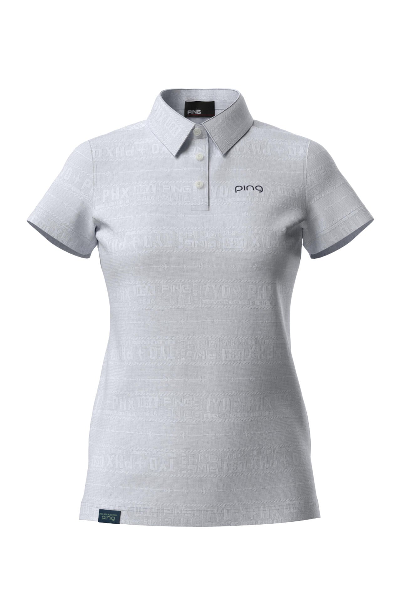 【PING APPAREL】チケット柄ジャガード半袖ポロシャツ ＜LADIES LINE＞＜NATIVE＞ (LADIES)