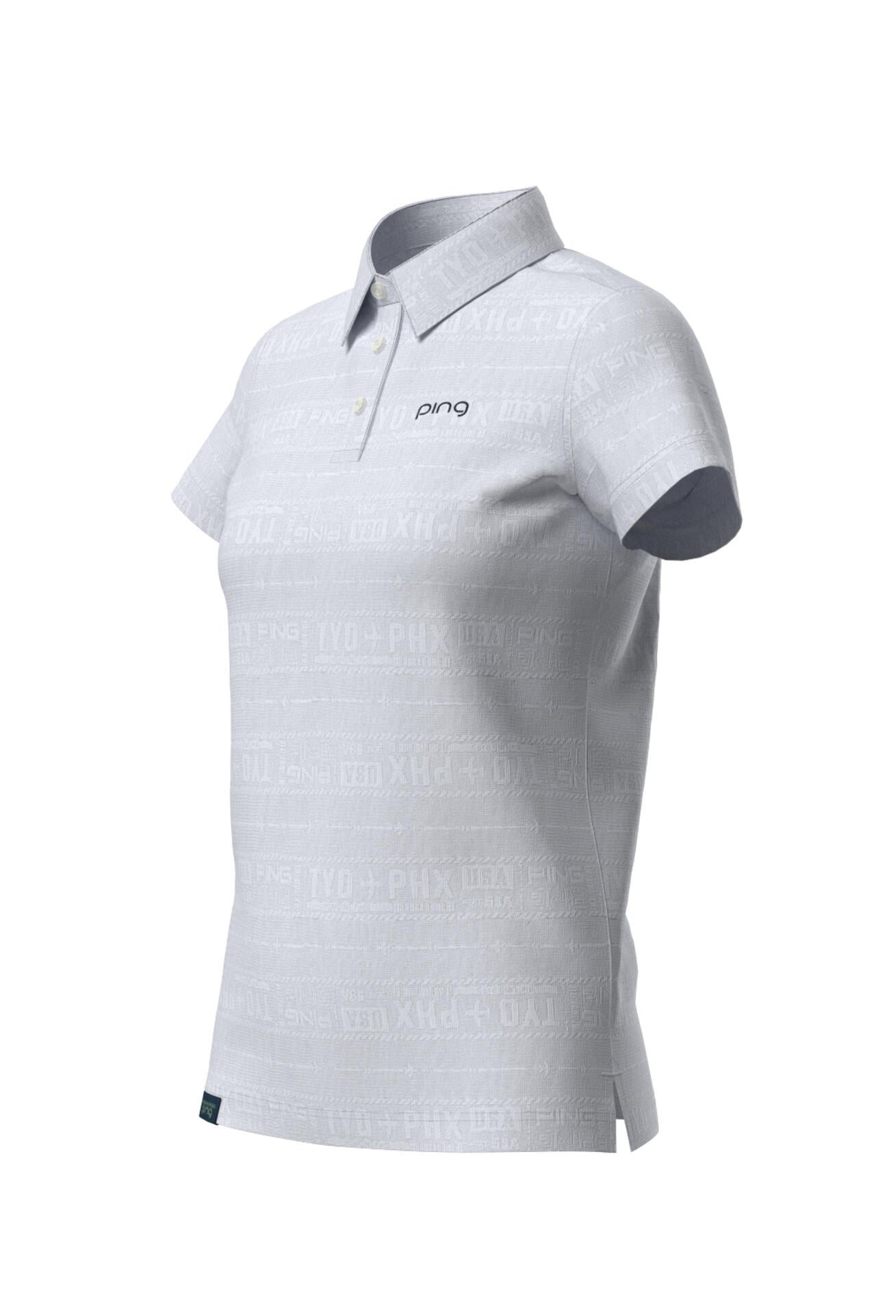 【PING APPAREL】チケット柄ジャガード半袖ポロシャツ ＜LADIES LINE＞＜NATIVE＞ (LADIES)
