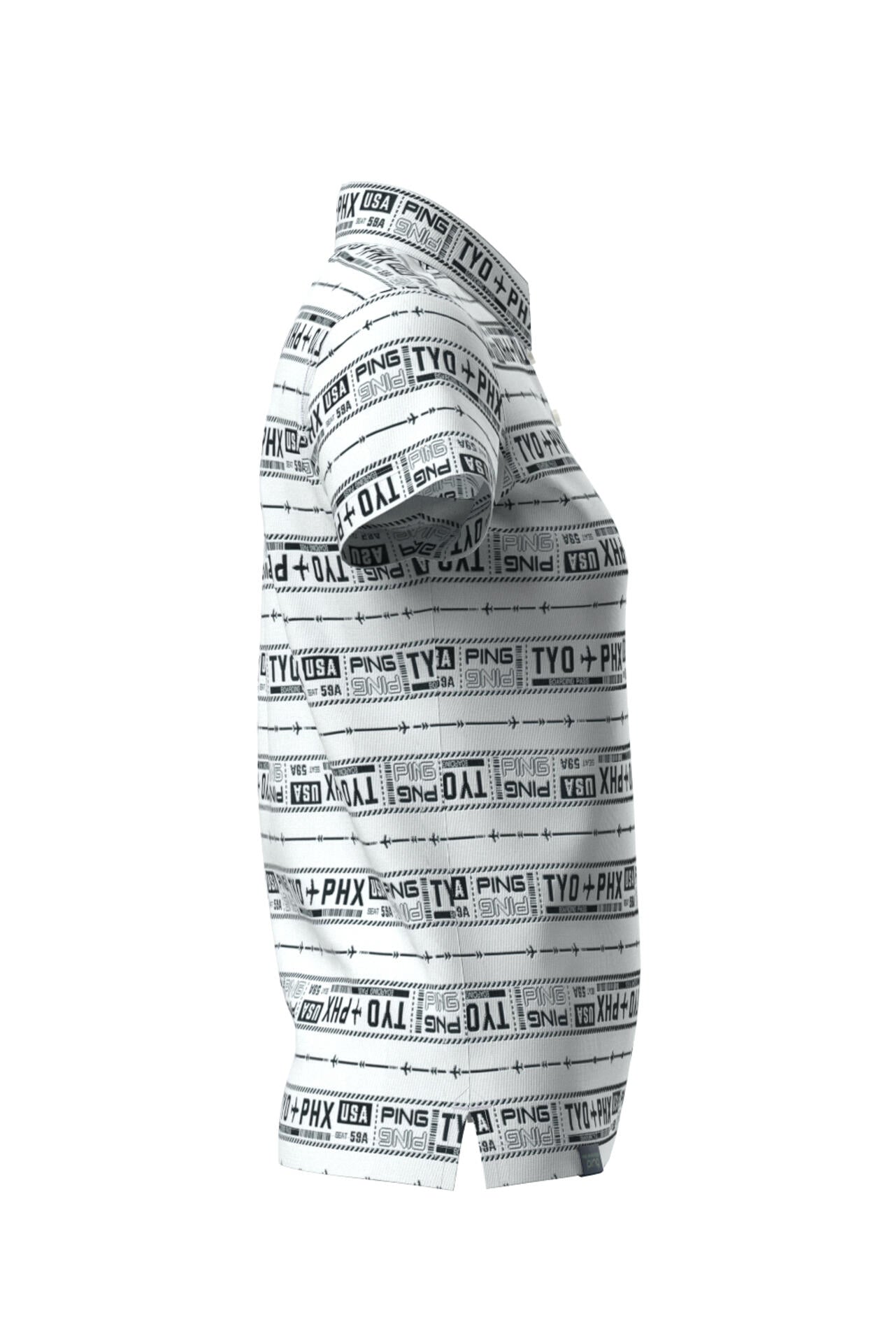 【PING APPAREL】チケット柄ジャガード半袖ポロシャツ ＜LADIES LINE＞＜NATIVE＞ (LADIES)