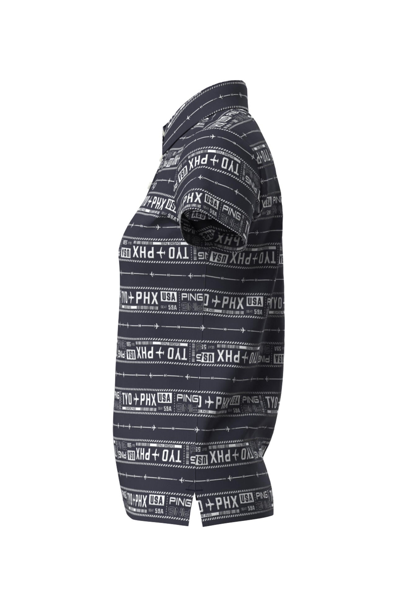 【PING APPAREL】チケット柄ジャガード半袖ポロシャツ ＜LADIES LINE＞＜NATIVE＞ (LADIES)