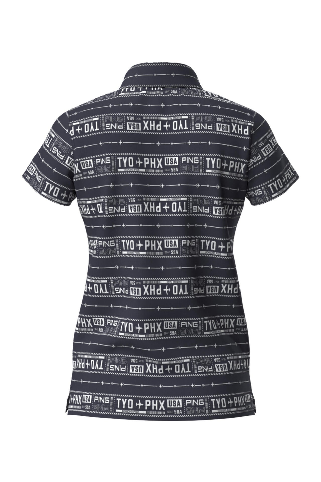 【PING APPAREL】チケット柄ジャガード半袖ポロシャツ ＜LADIES LINE＞＜NATIVE＞ (LADIES)