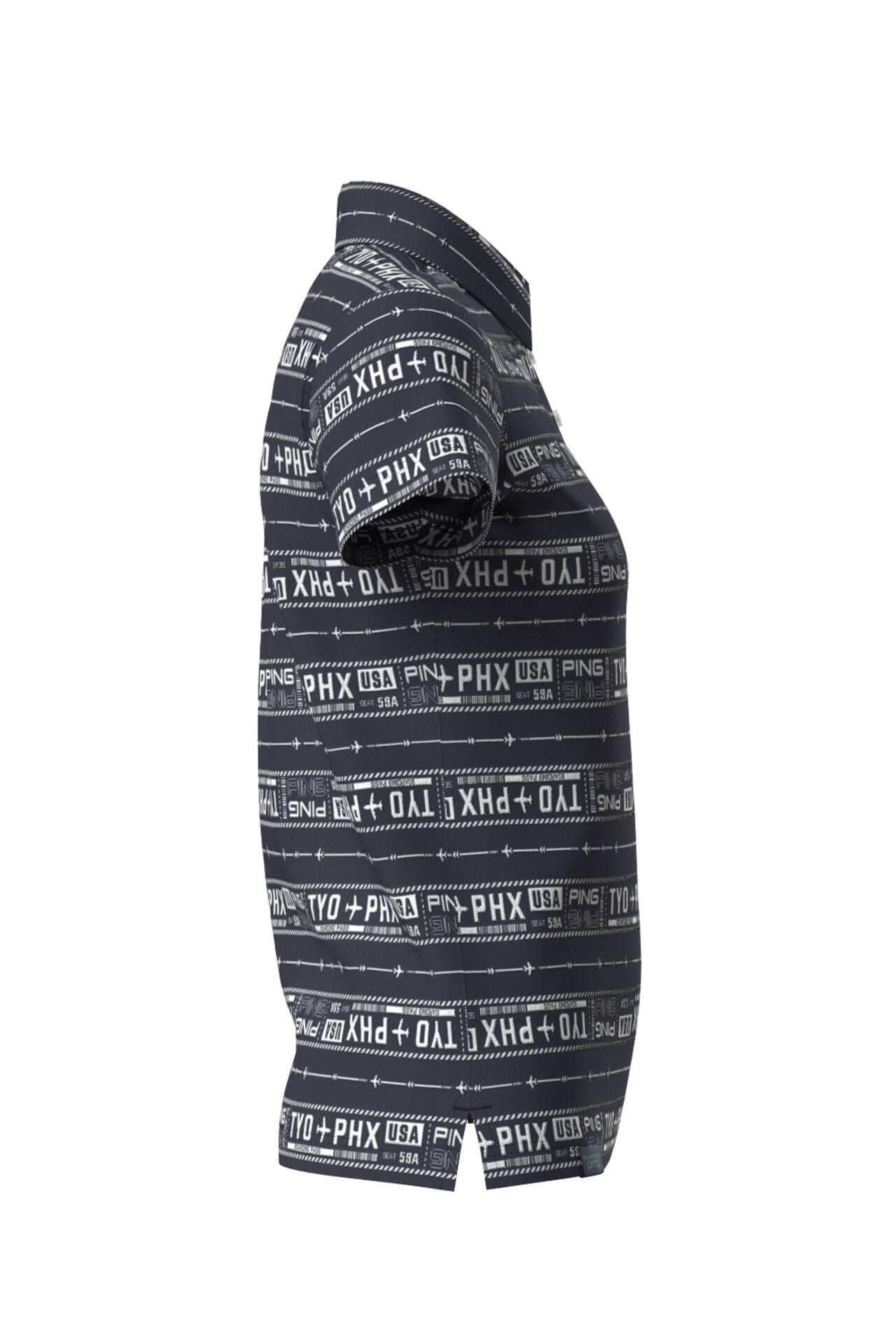 【PING APPAREL】チケット柄ジャガード半袖ポロシャツ ＜LADIES LINE＞＜NATIVE＞ (LADIES)