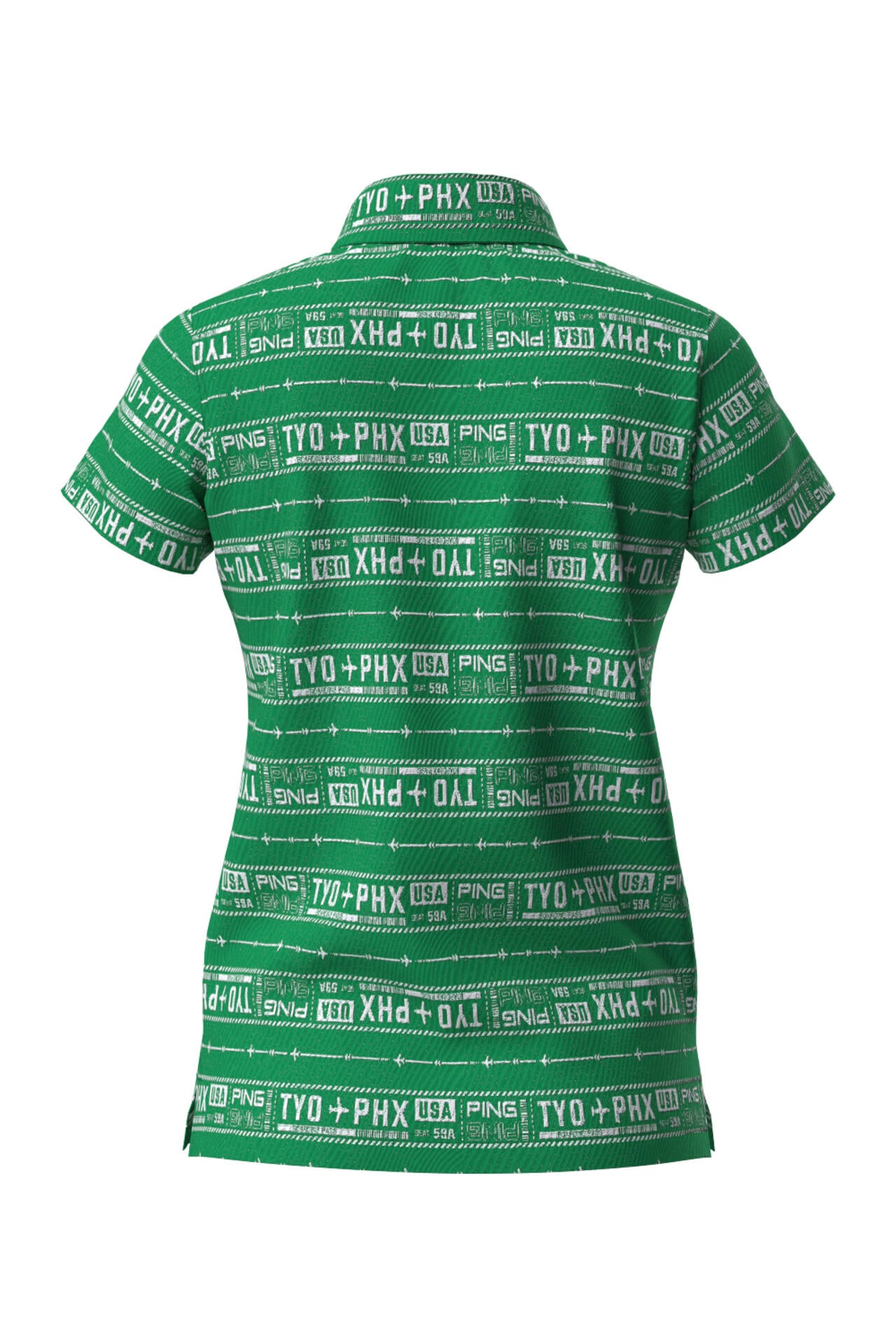 【PING APPAREL】チケット柄ジャガード半袖ポロシャツ ＜LADIES LINE＞＜NATIVE＞ (LADIES)