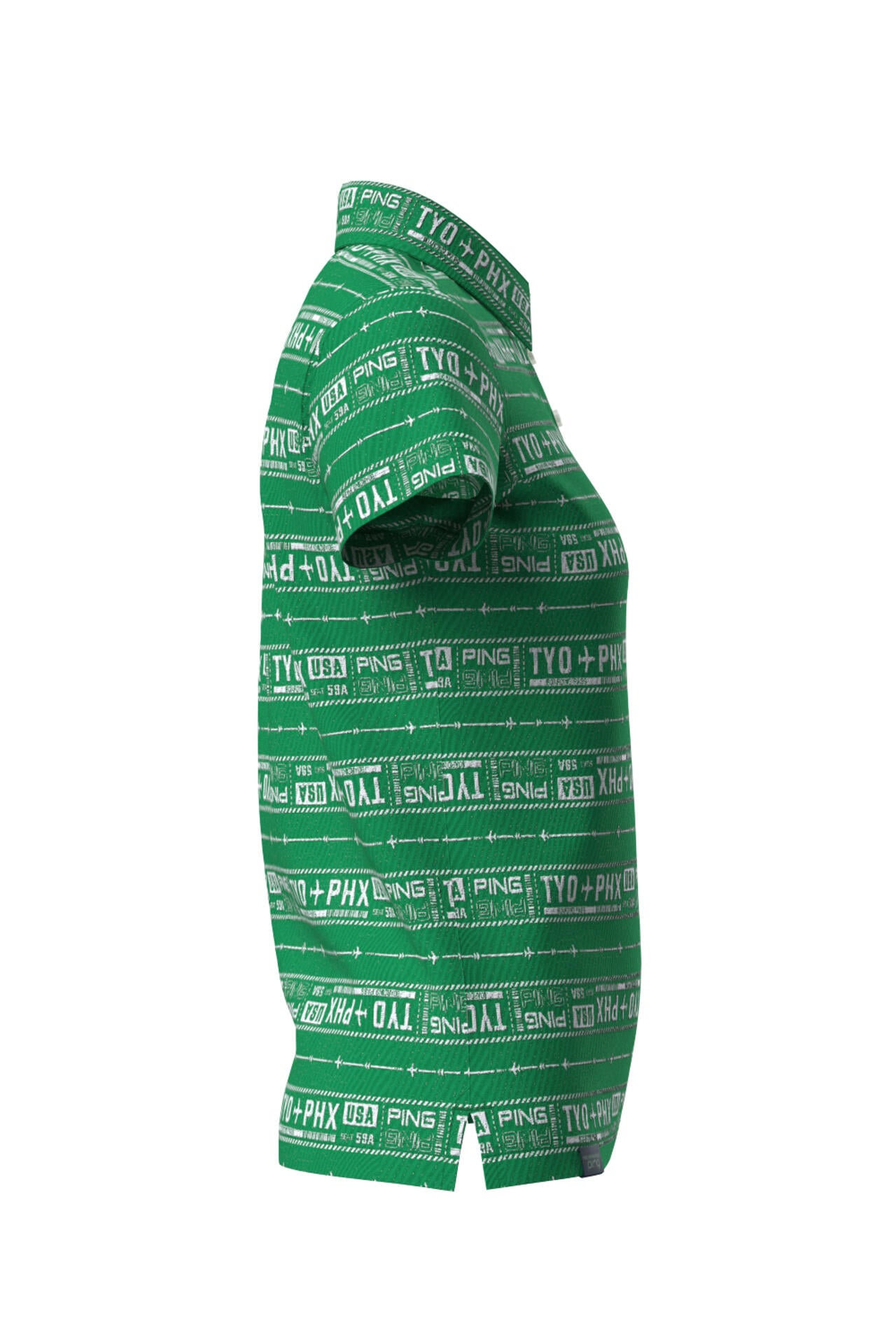 【PING APPAREL】チケット柄ジャガード半袖ポロシャツ ＜LADIES LINE＞＜NATIVE＞ (LADIES)