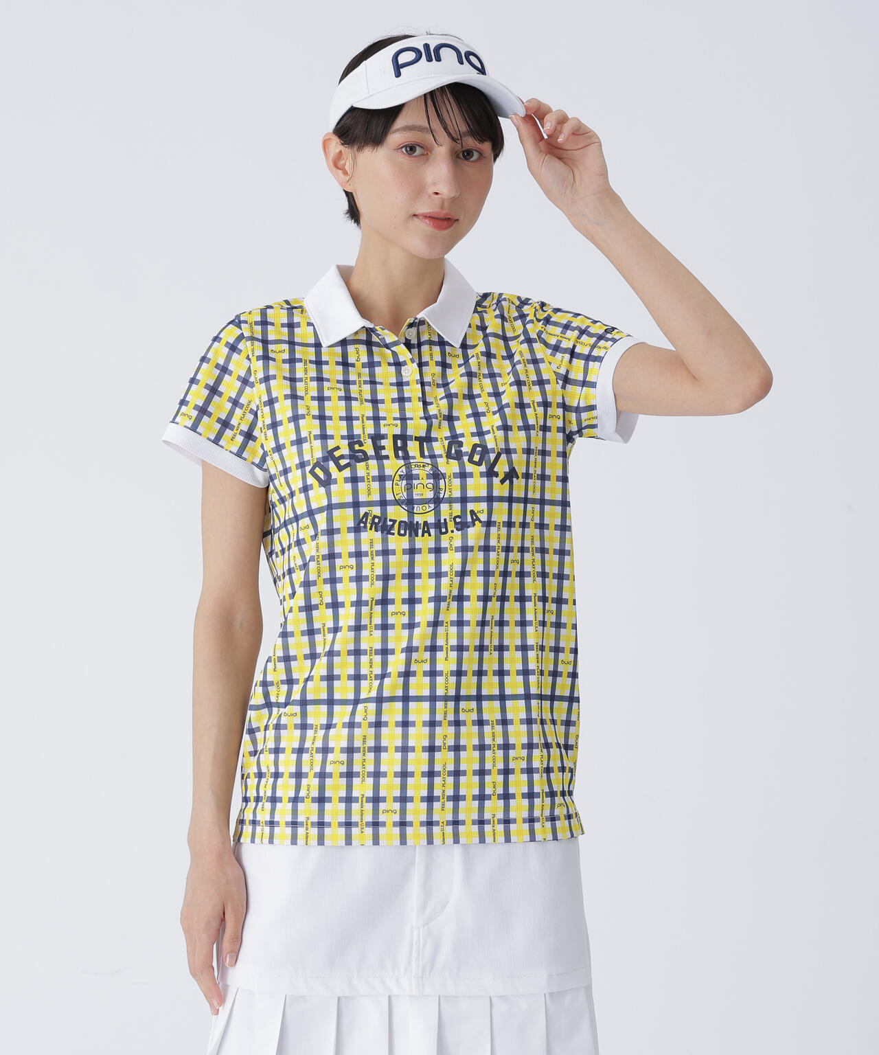 【PING APPAREL】総柄プリント半袖ポロシャツ ＜LADIES LINE＞＜PERFORMANCE＞ (LADIES)
