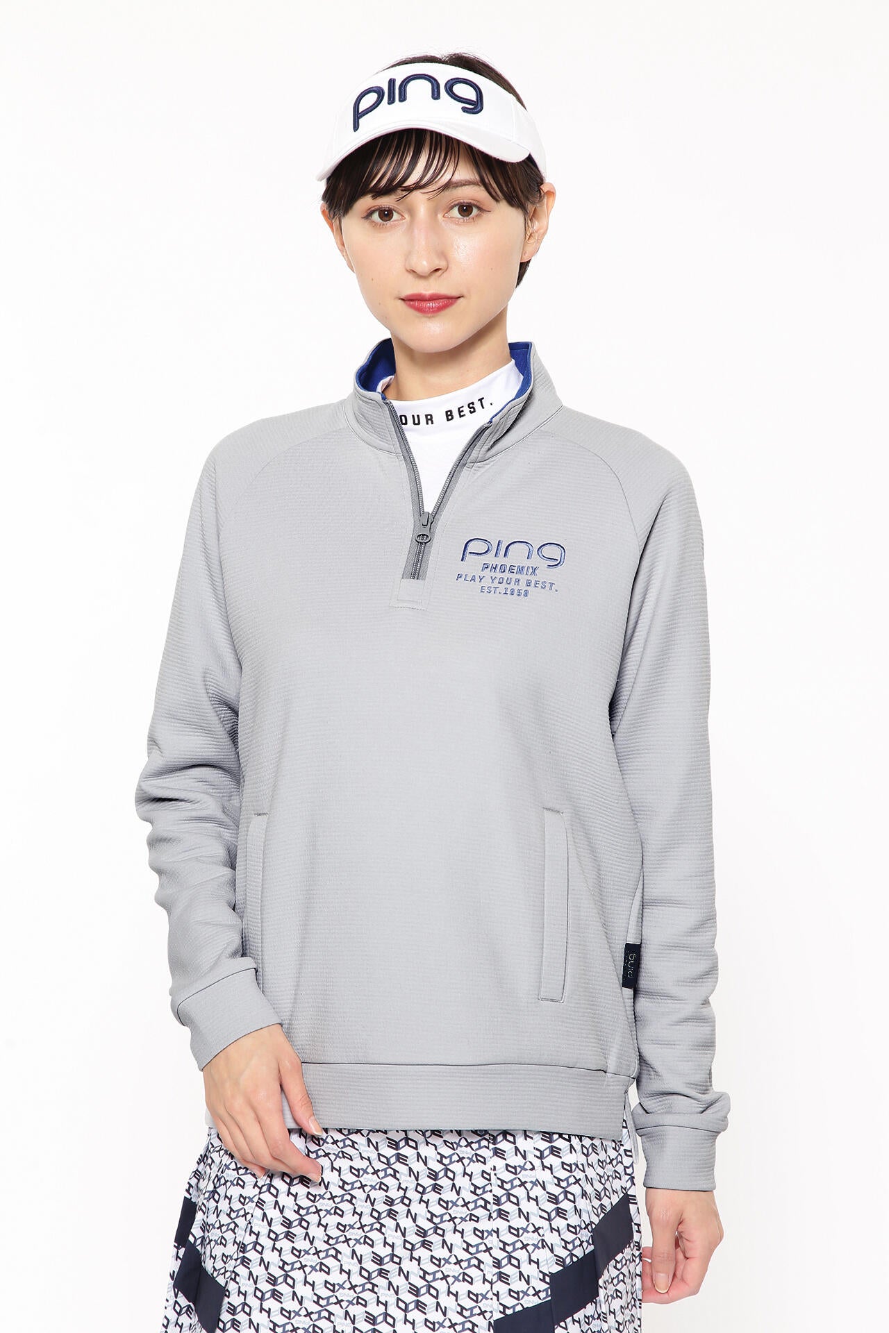 【PING APPAREL】ダンボールハーフジップカットソー ＜LADIES LINE＞＜PERFORMANCE＞ (LADIES)