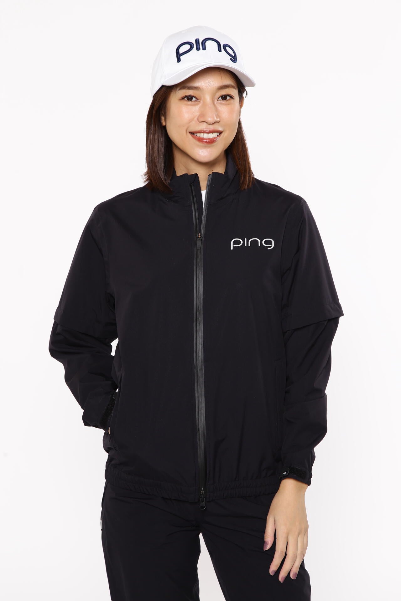 【PING APPAREL】ダーミザクスレインウェアトップ&ボトムセット ＜GOLD＞ (LADIES)