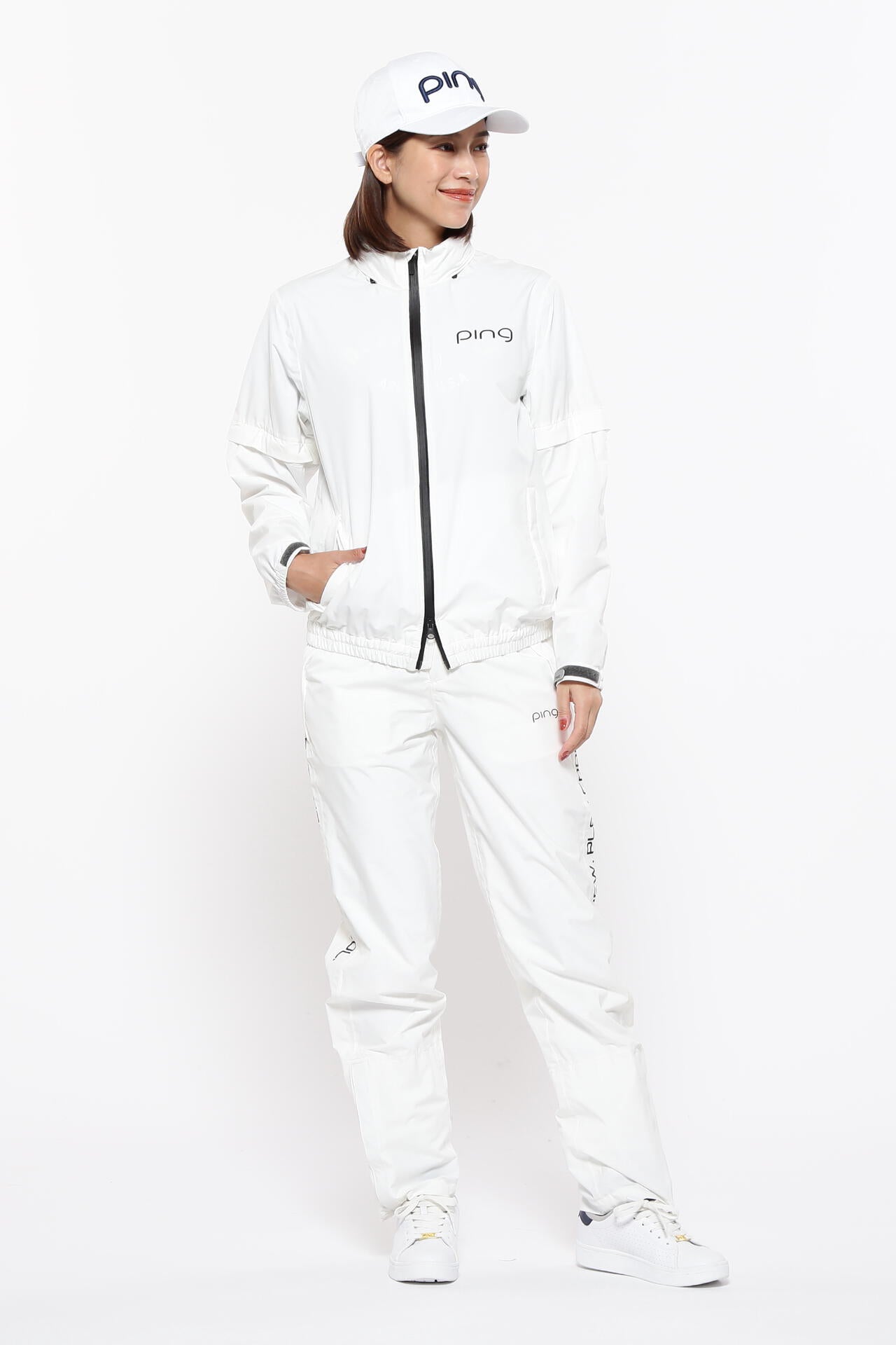 【PING APPAREL】ダーミザクスレインウェアトップ&ボトムセット ＜GOLD＞ (LADIES)