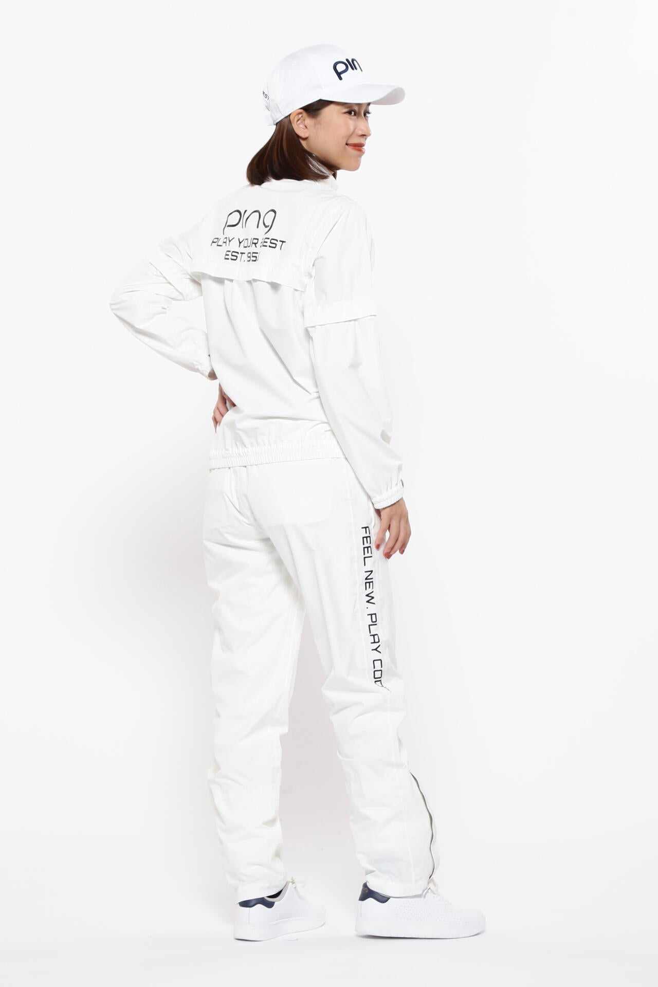 【PING APPAREL】ダーミザクスレインウェアトップ&ボトムセット ＜GOLD＞ (LADIES)