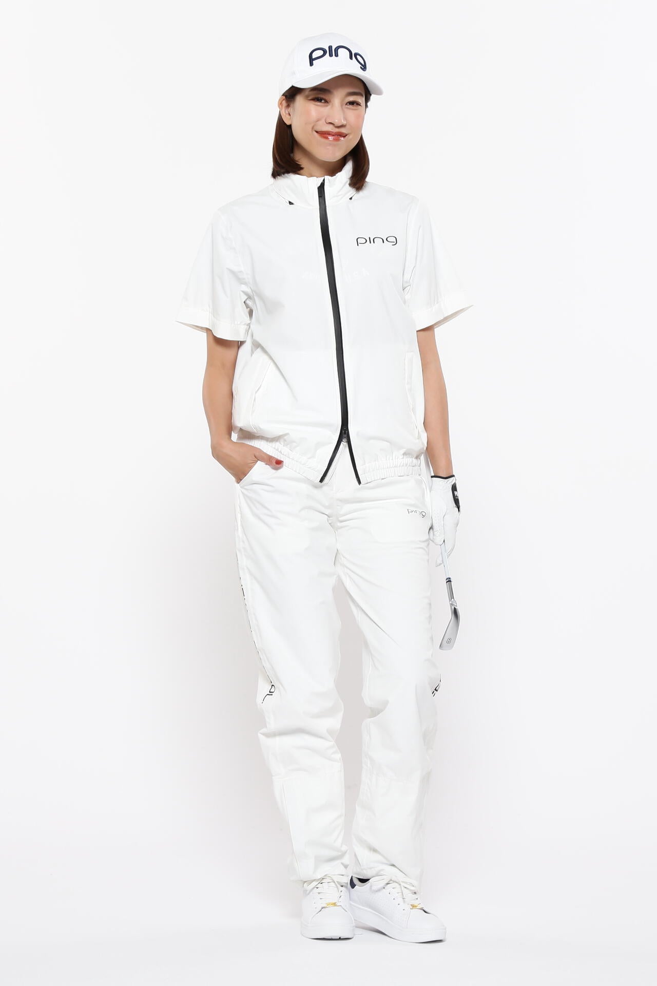 【PING APPAREL】ダーミザクスレインウェアトップ&ボトムセット ＜GOLD＞ (LADIES)