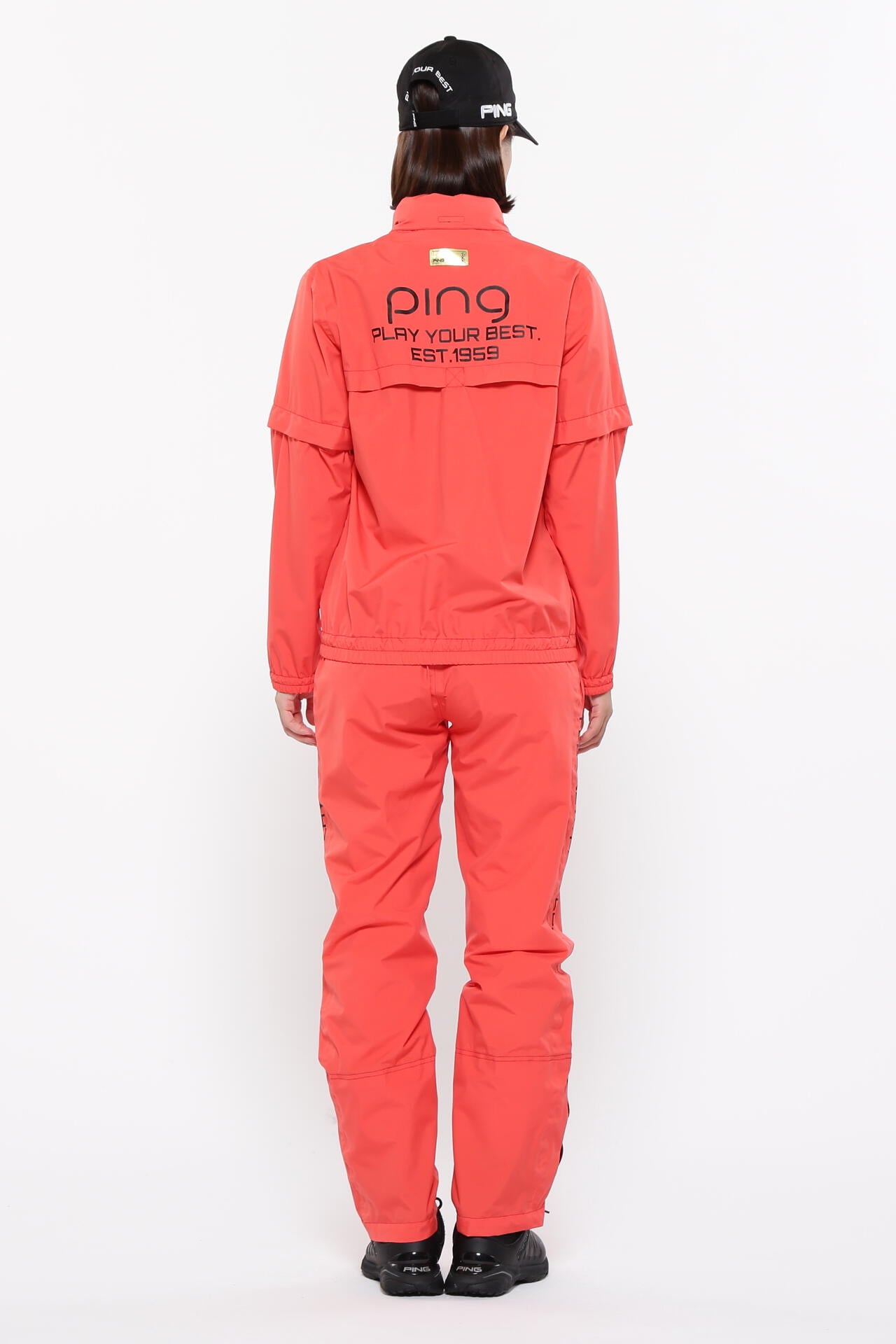 【PING APPAREL】ダーミザクスレインウェアトップ&ボトムセット ＜GOLD＞ (LADIES)