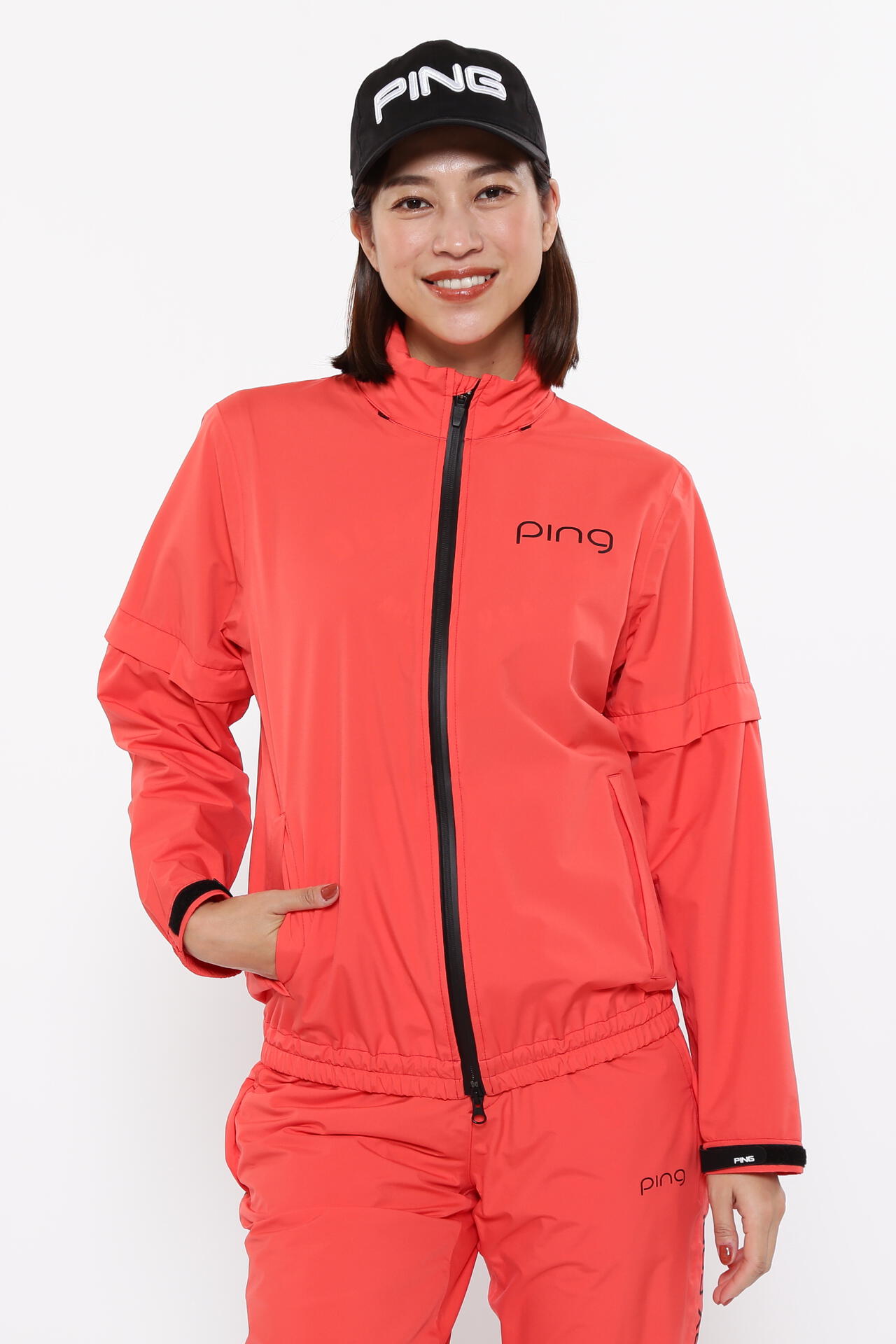 【PING APPAREL】ダーミザクスレインウェアトップ&ボトムセット ＜GOLD＞ (LADIES)
