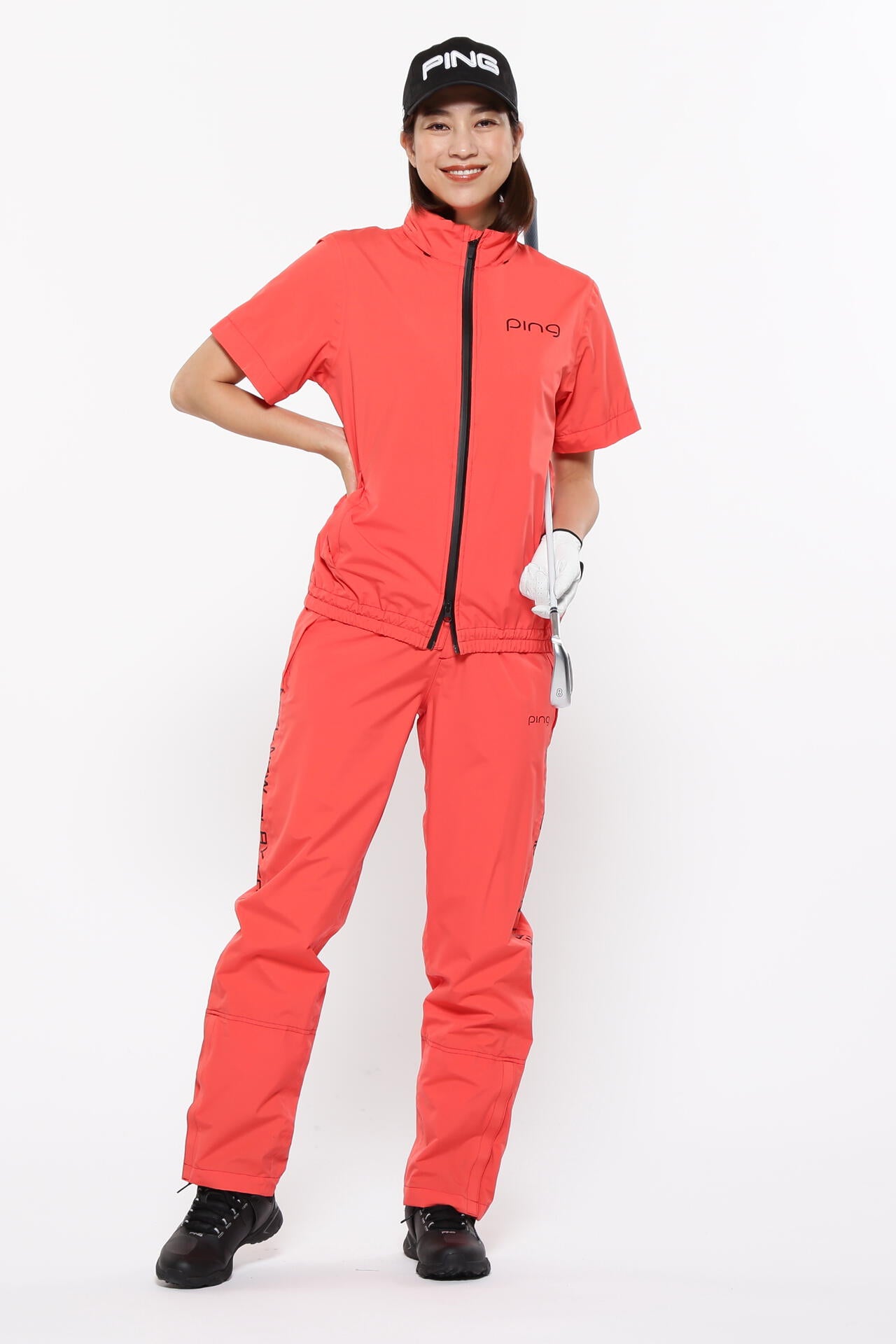 【PING APPAREL】ダーミザクスレインウェアトップ&ボトムセット ＜GOLD＞ (LADIES)