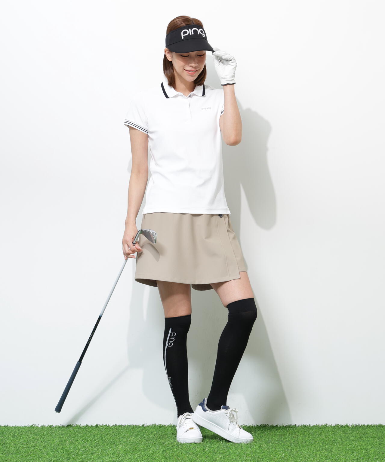 【PING APPAREL】ストレッチドビーショートパンツ ＜GOLD＞ (LADIES)