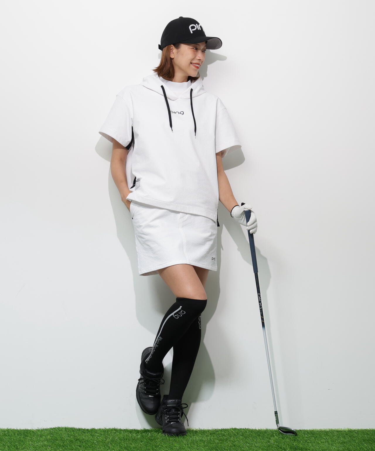 【PING APPAREL】全方向ストレッチ 緯二重スカート ＜GOLD＞ (LADIES)