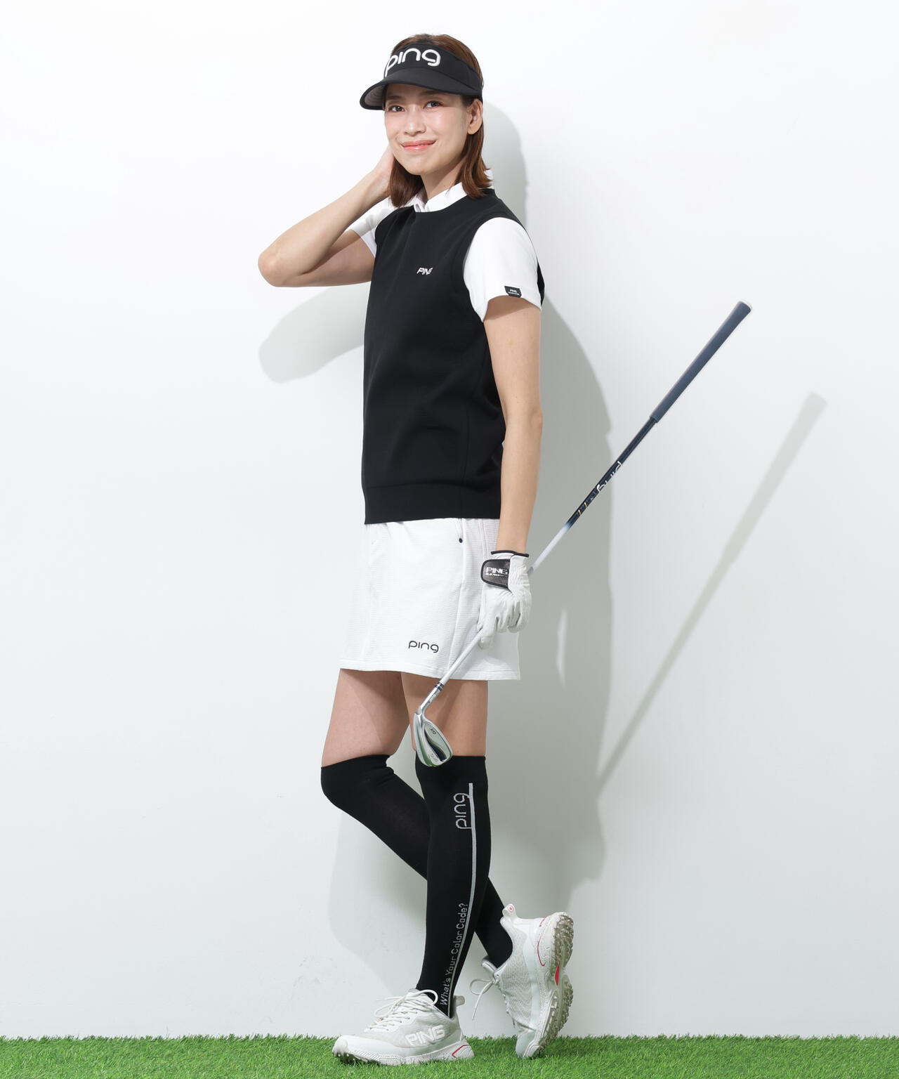 【PING APPAREL】全方向ストレッチ 緯二重スカート ＜GOLD＞ (LADIES)