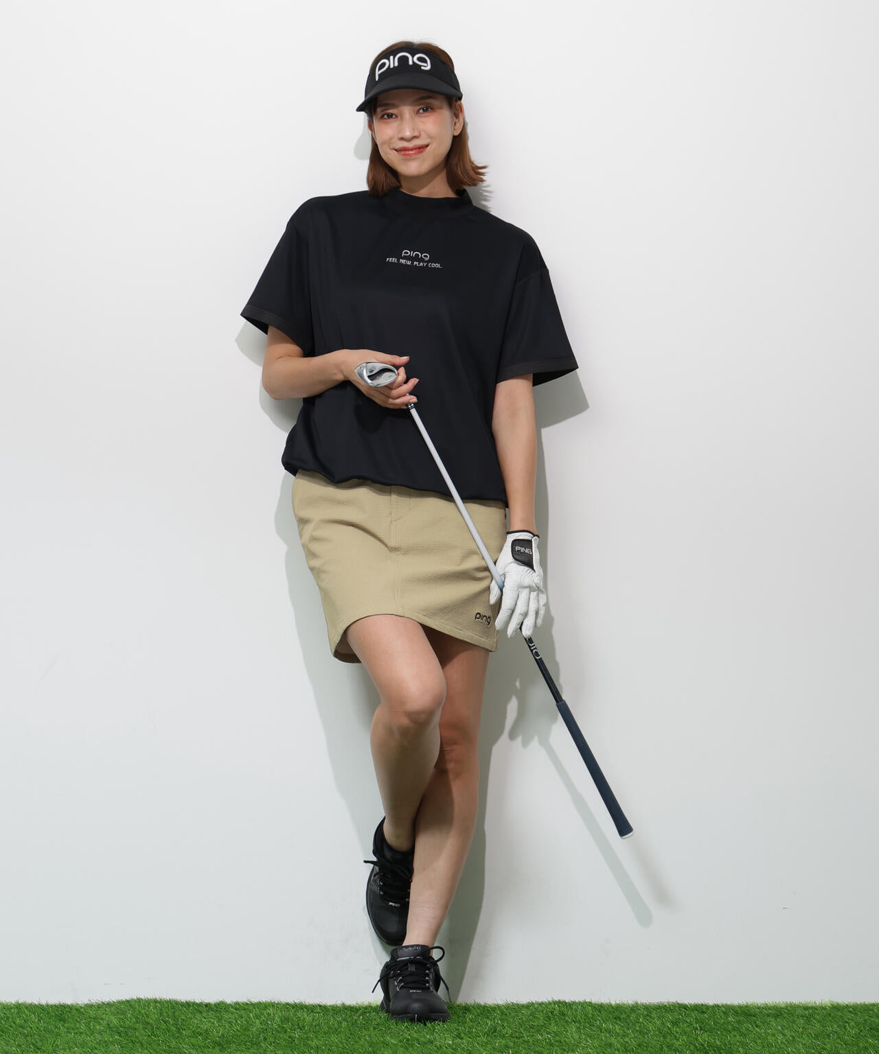 【PING APPAREL】全方向ストレッチ 緯二重スカート ＜GOLD＞ (LADIES)