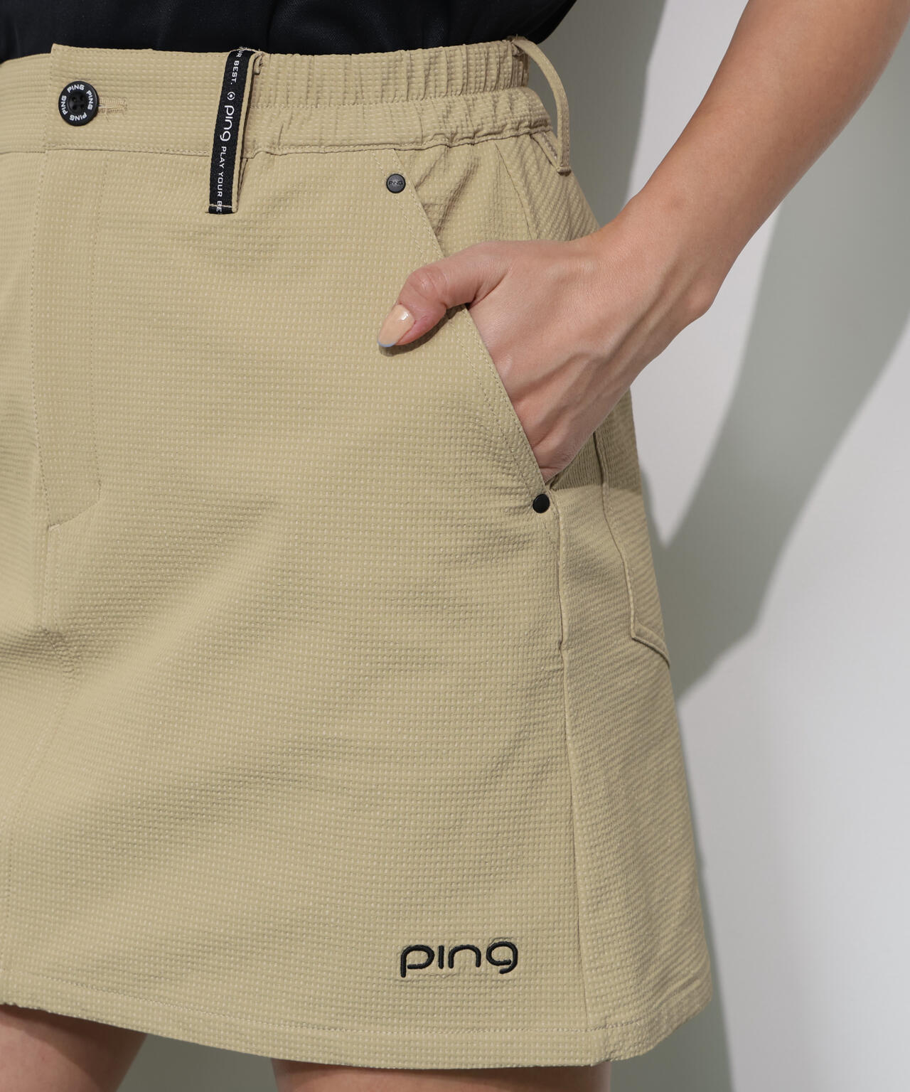 【PING APPAREL】全方向ストレッチ 緯二重スカート ＜GOLD＞ (LADIES)