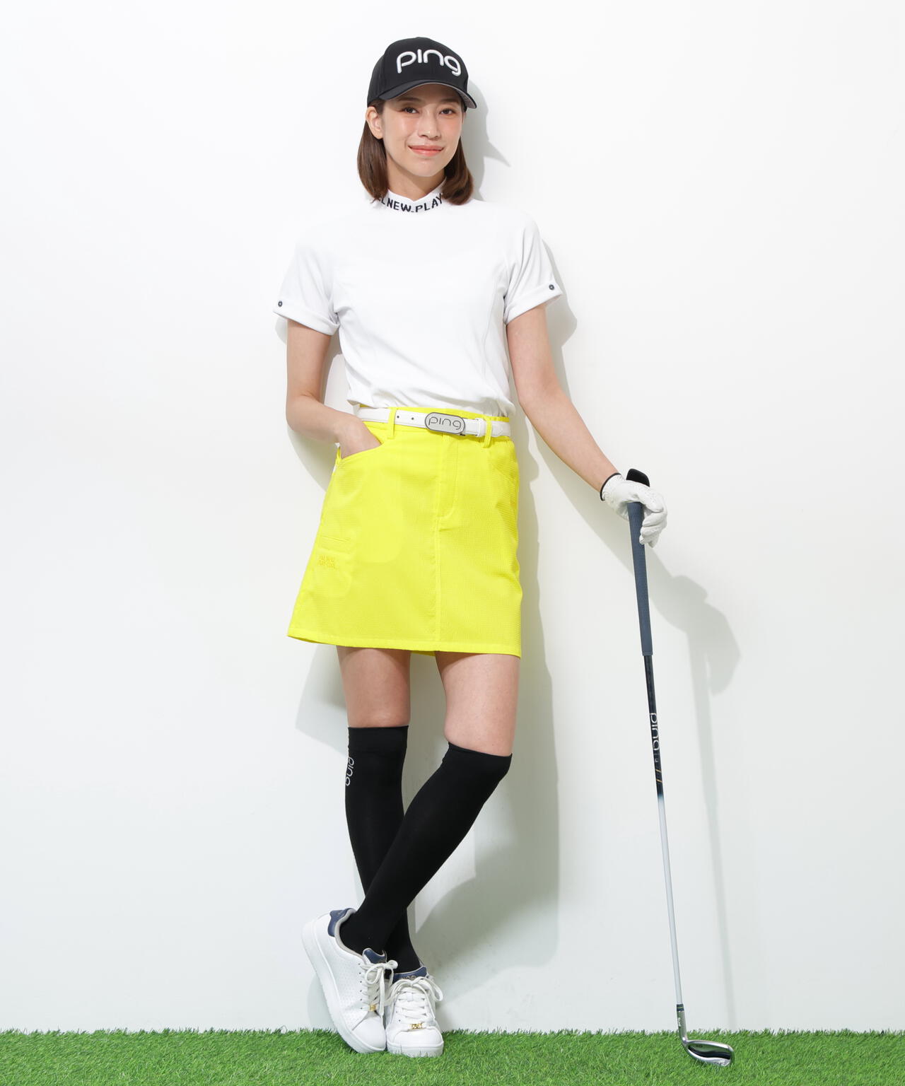 【PING APPAREL】ストレッチサッカースカート ＜GOLD＞ (LADIES)