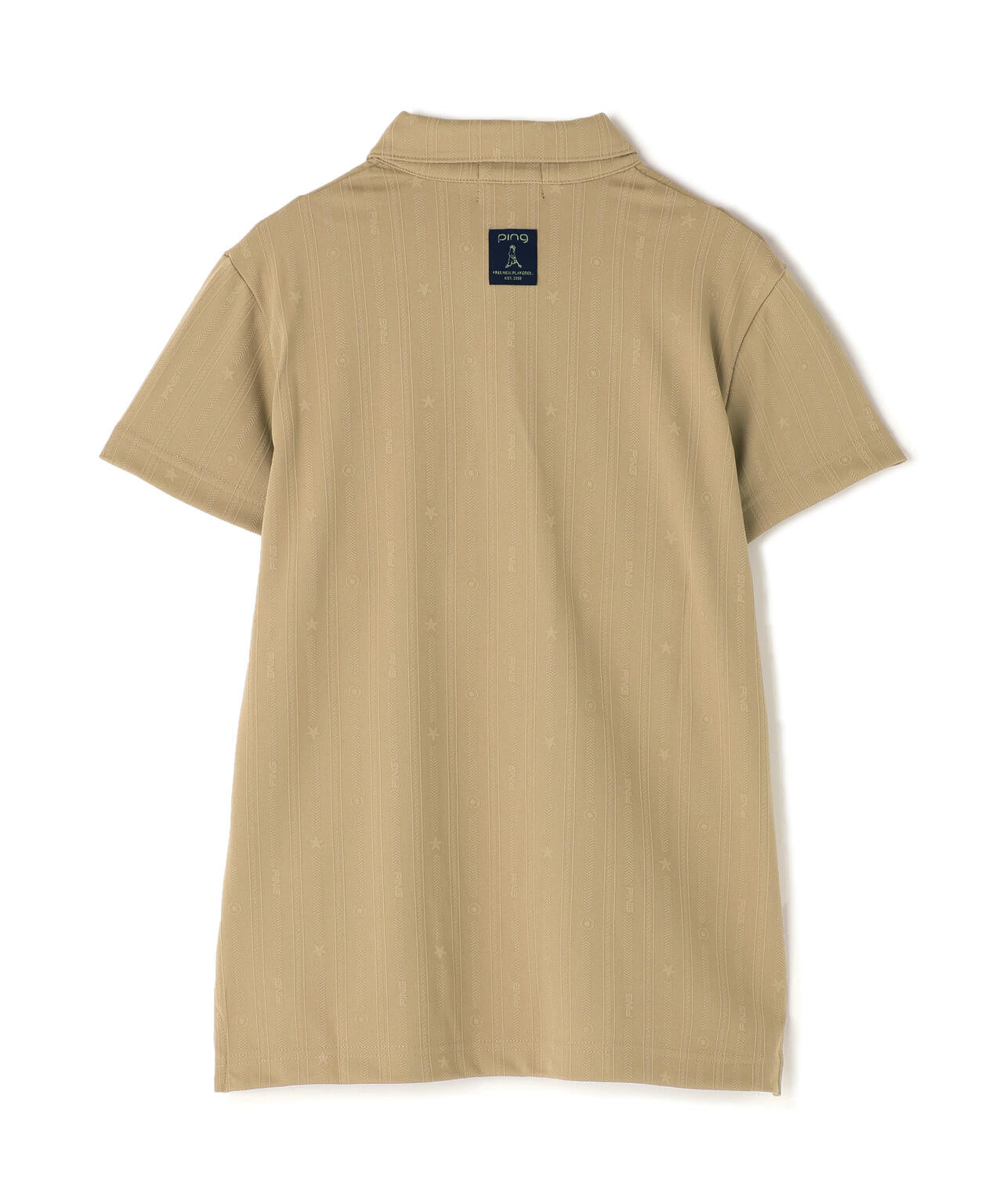 【PING APPAREL】凸凹ストライプジャガード半袖ボタンダウンシャツ ＜NATIVE＞ (LADIES)