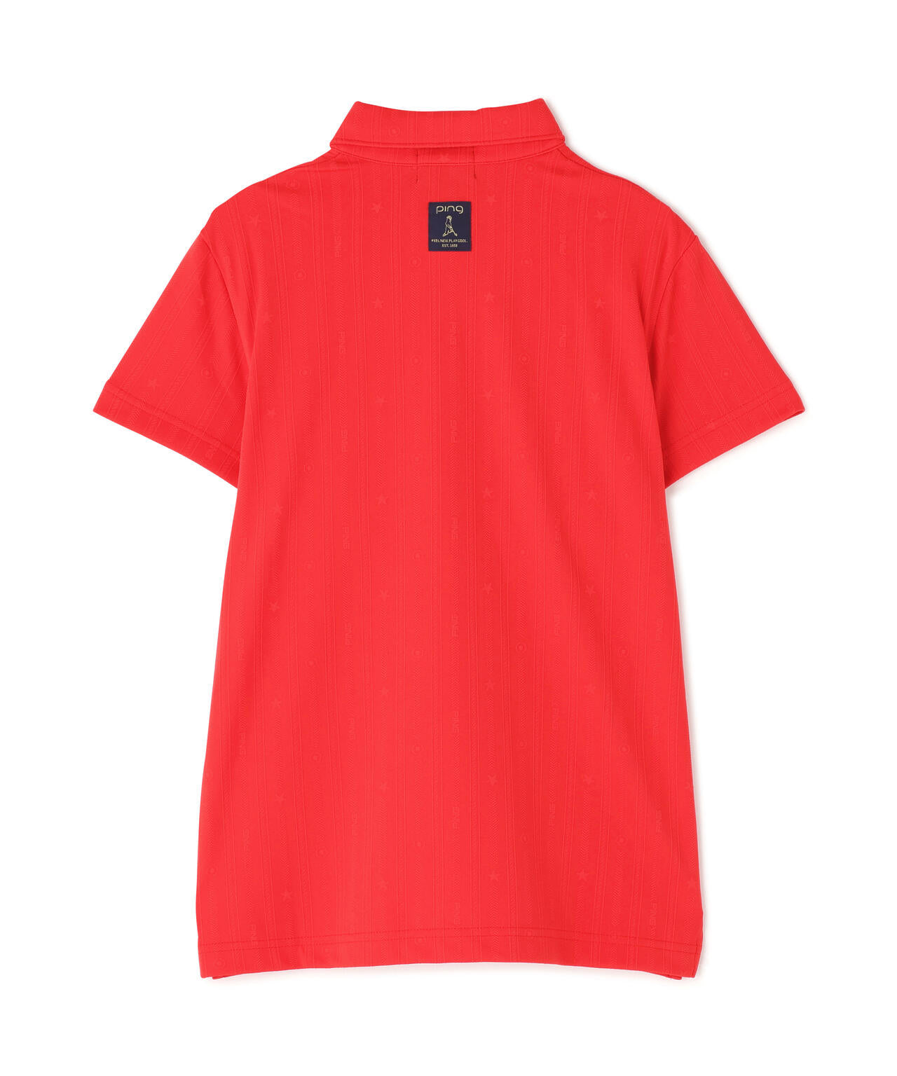【PING APPAREL】凸凹ストライプジャガード半袖ボタンダウンシャツ ＜NATIVE＞ (LADIES)