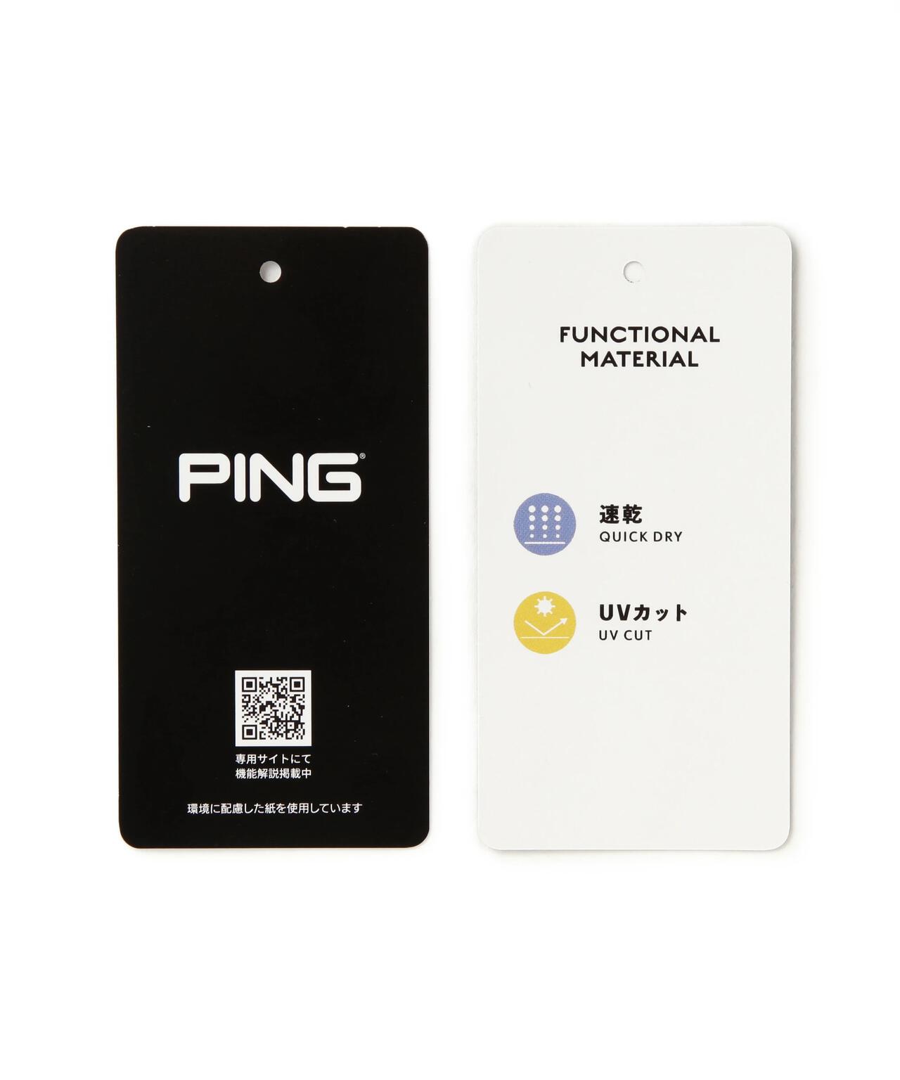 【PING APPAREL】凸凹ストライプジャガード半袖ボタンダウンシャツ ＜NATIVE＞ (LADIES)