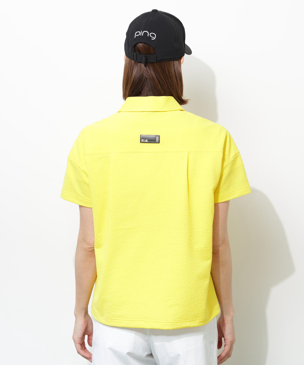 【PING APPAREL】PEサッカー半袖ポロシャツ ＜GOLD＞ (LADIES)