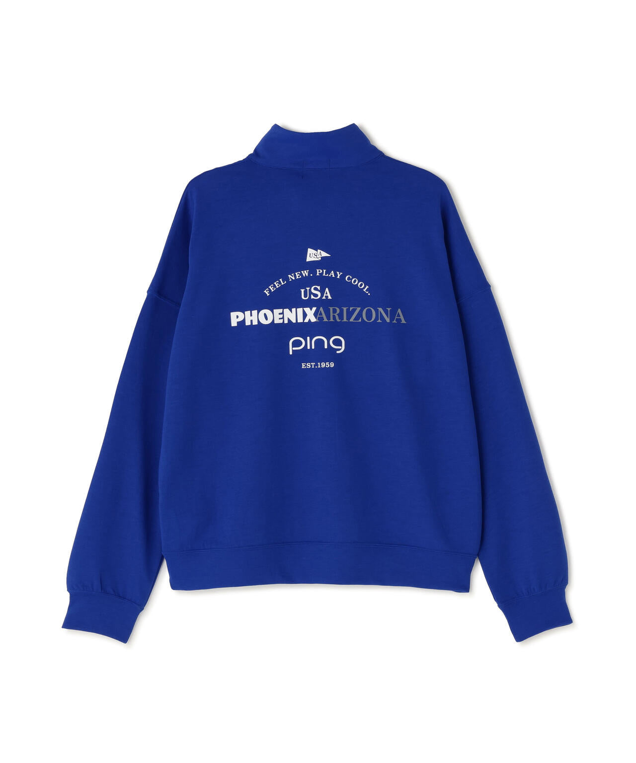 【PING APPAREL】全方向ストレッチダブルフェイスドライミックスアイストーンハーフジップカットソー＜NATIVE＞ (LADIES)