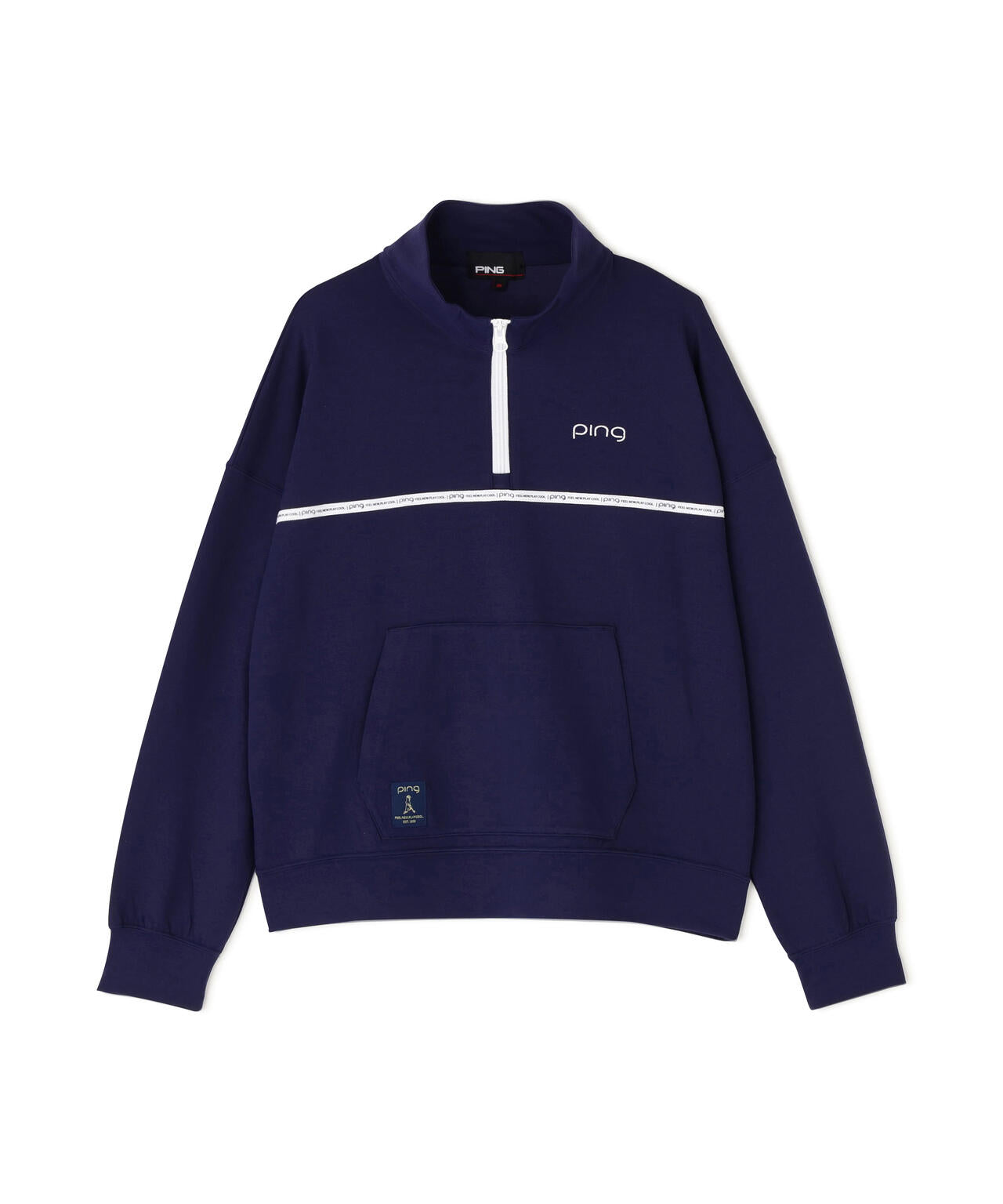 【PING APPAREL】全方向ストレッチダブルフェイスドライミックスアイストーンハーフジップカットソー＜NATIVE＞ (LADIES)