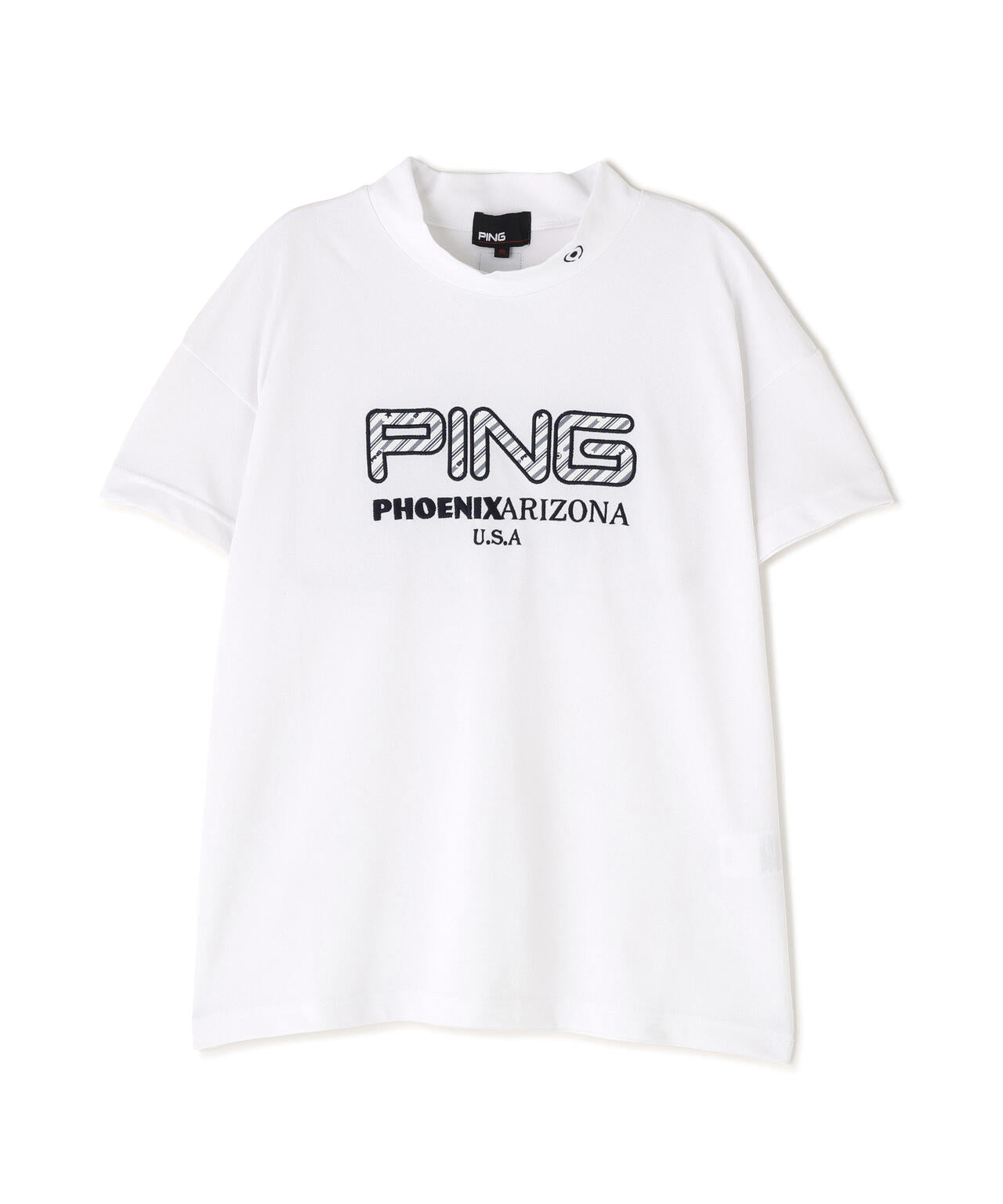 【PING APPAREL】アップリケ半袖ハイネックシャツ ＜NATIVE＞ (LADIES)