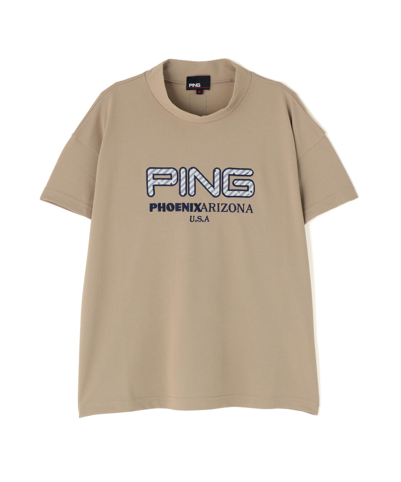 【PING APPAREL】アップリケ半袖ハイネックシャツ ＜NATIVE＞ (LADIES)