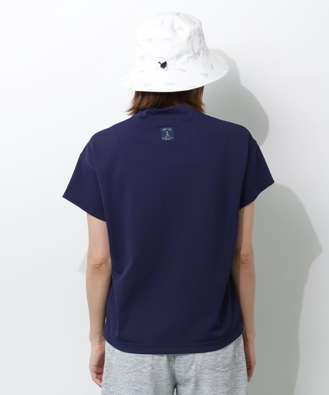 【PING APPAREL】アップリケ半袖ハイネックシャツ ＜NATIVE＞ (LADIES)