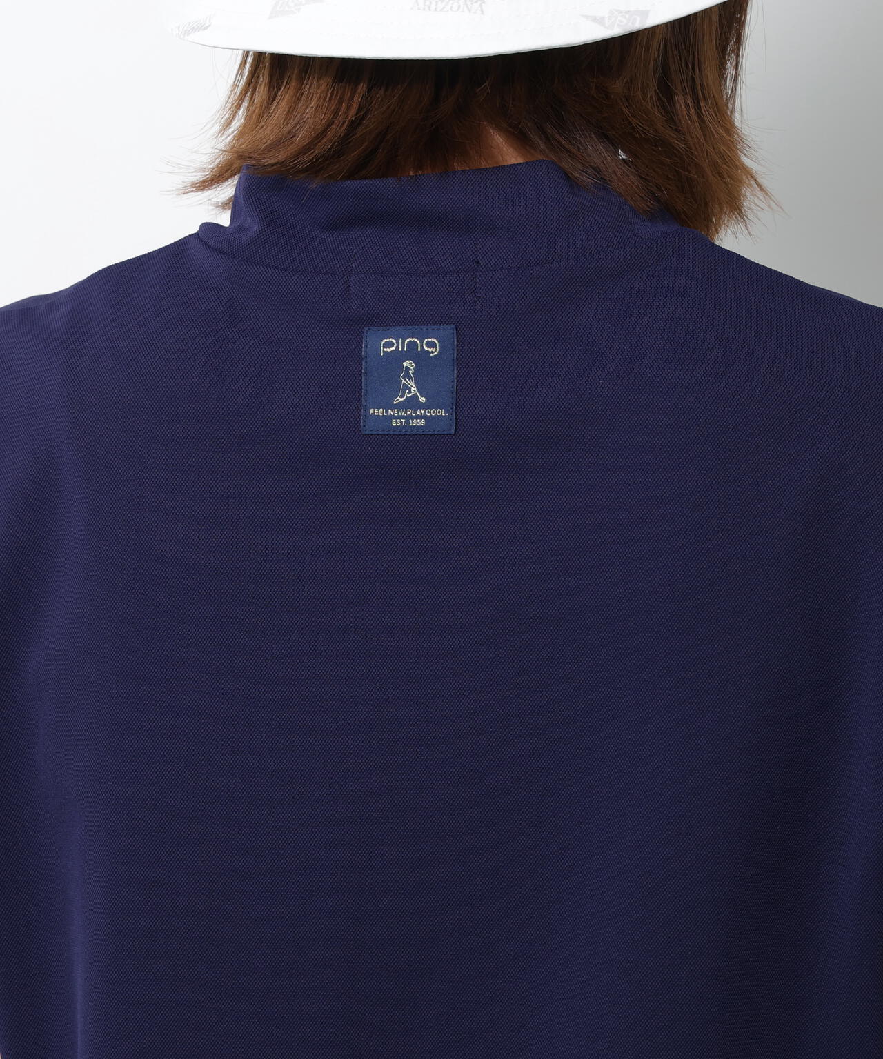 【PING APPAREL】アップリケ半袖ハイネックシャツ ＜NATIVE＞ (LADIES)