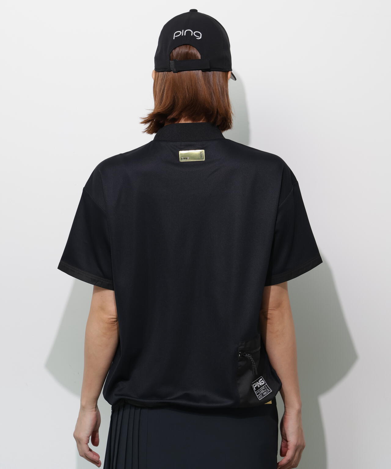 【PING APPAREL】サンベール×クールフローカノコ半袖ハイネックシャツ ＜GOLD＞ (LADIES)