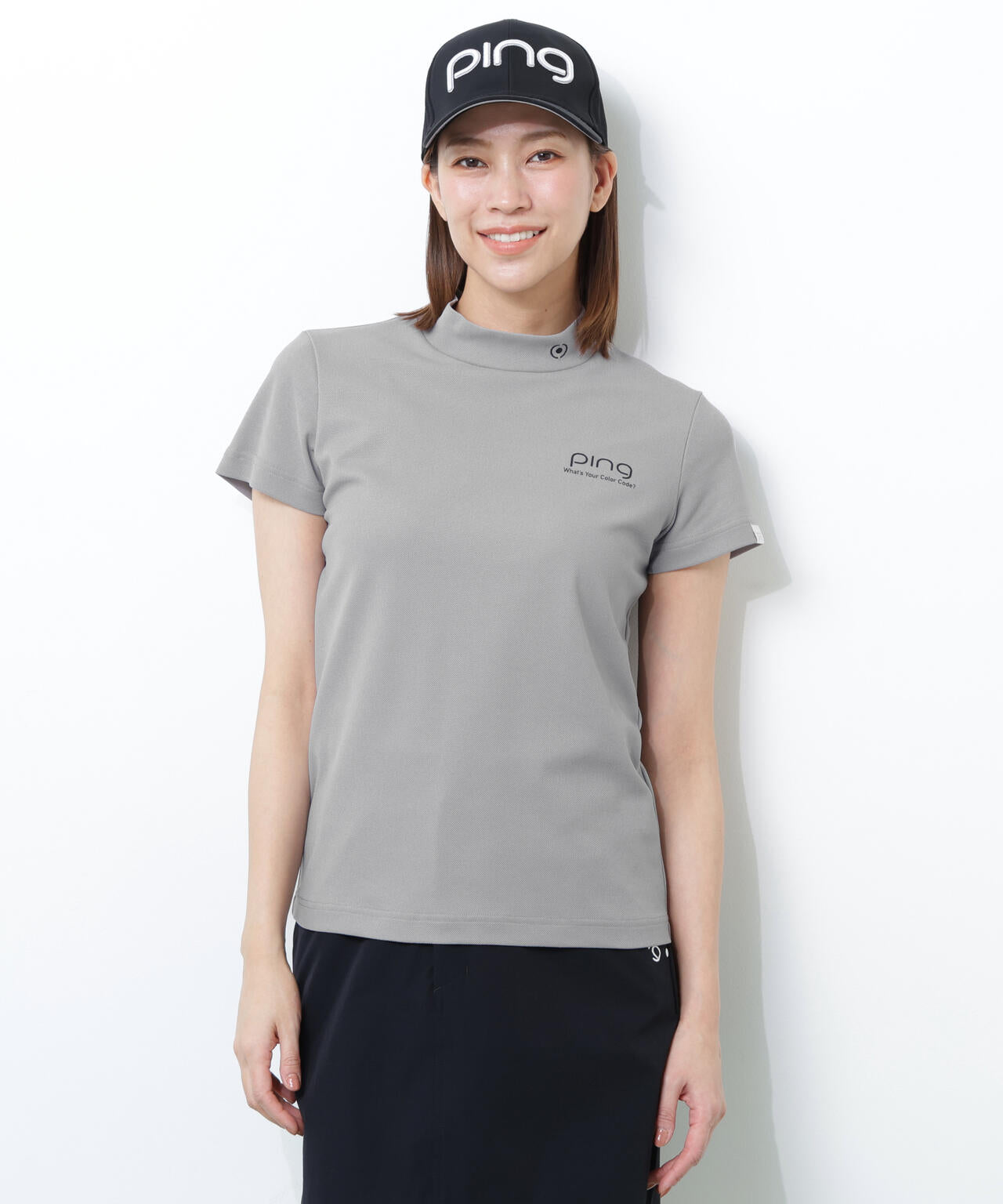 【PING APPAREL】【10カラーシリーズ】PEカノコ半袖ハイネックシャツ ＜NATIVE＞ (LADIES)