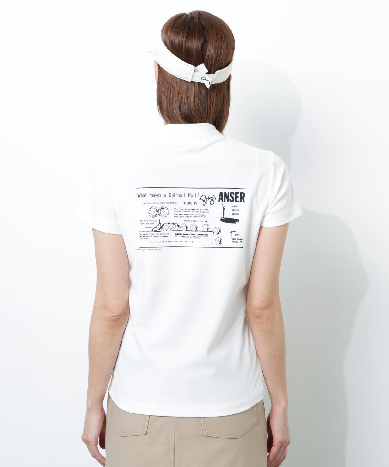 【PING APPAREL】【10カラーシリーズ】PEカノコ半袖ハイネックシャツ ＜NATIVE＞ (LADIES)