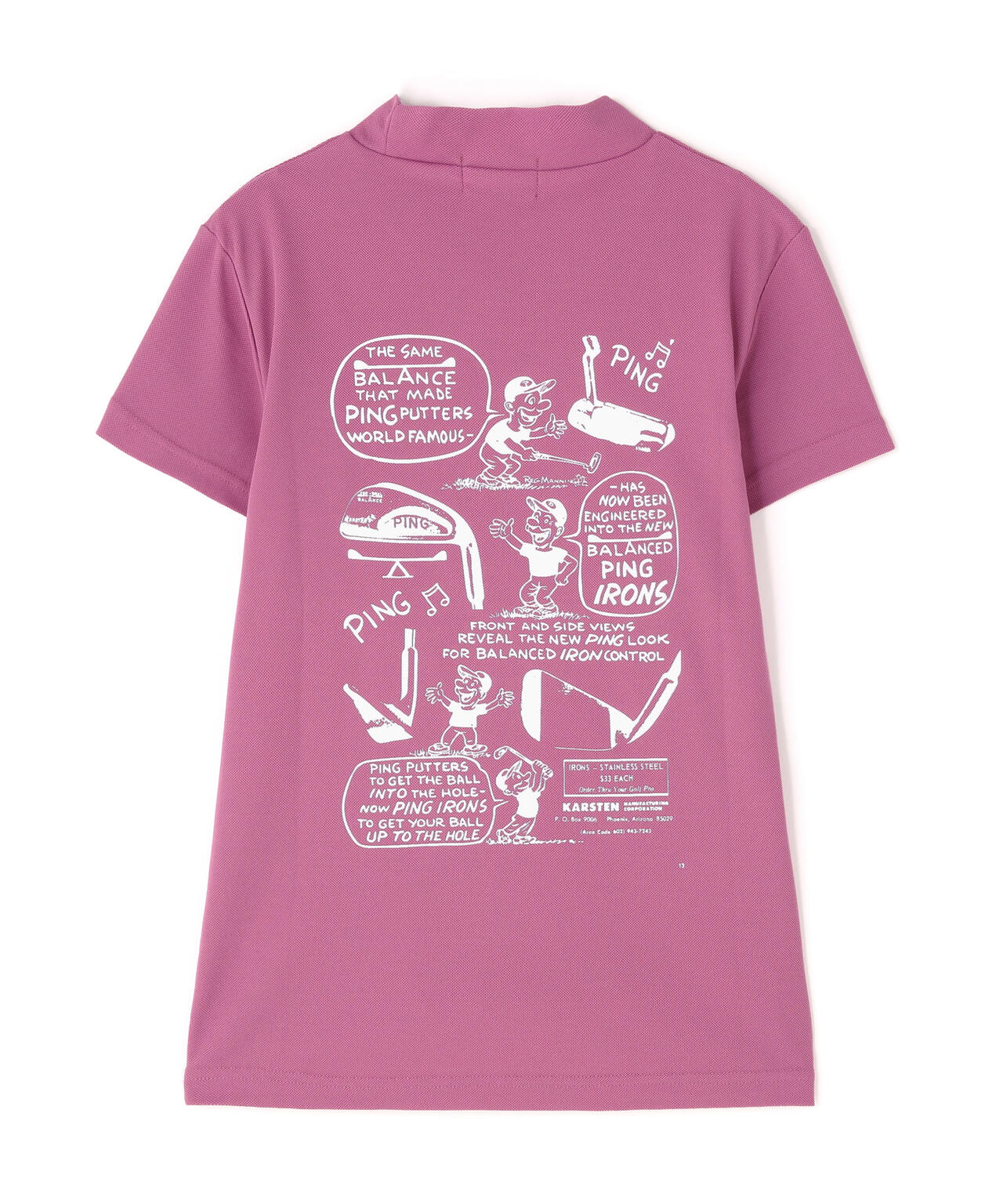 【PING APPAREL】【10カラーシリーズ】PEカノコ半袖ハイネックシャツ ＜NATIVE＞ (LADIES)