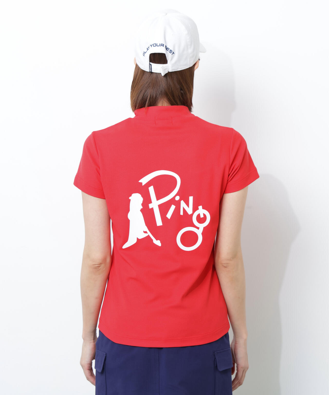 【PING APPAREL】【10カラーシリーズ】PEカノコ半袖ハイネックシャツ ＜NATIVE＞ (LADIES)