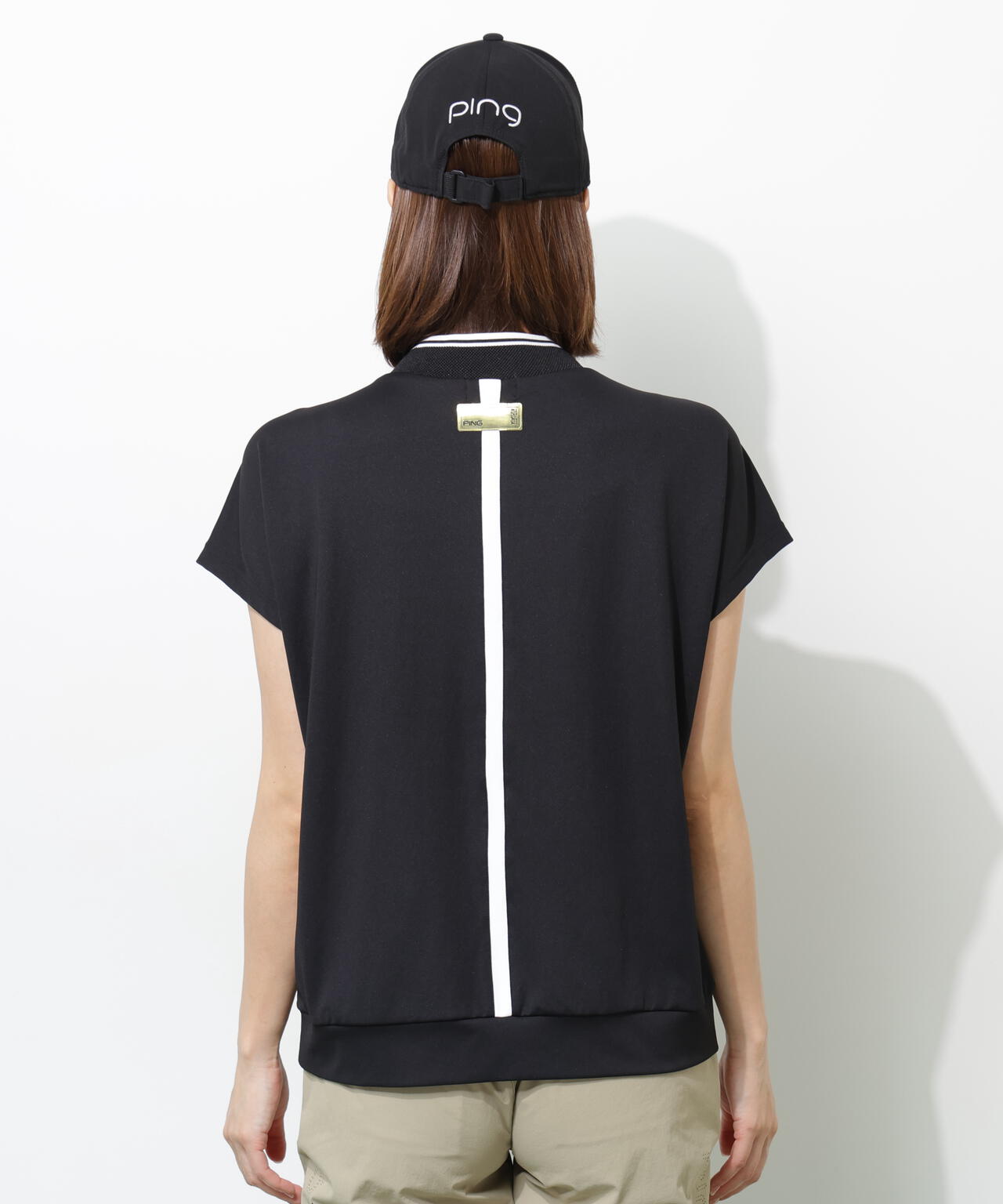 【PING APPAREL】テラカノコ半袖ハイネックシャツ ＜GOLD＞ (LADIES)