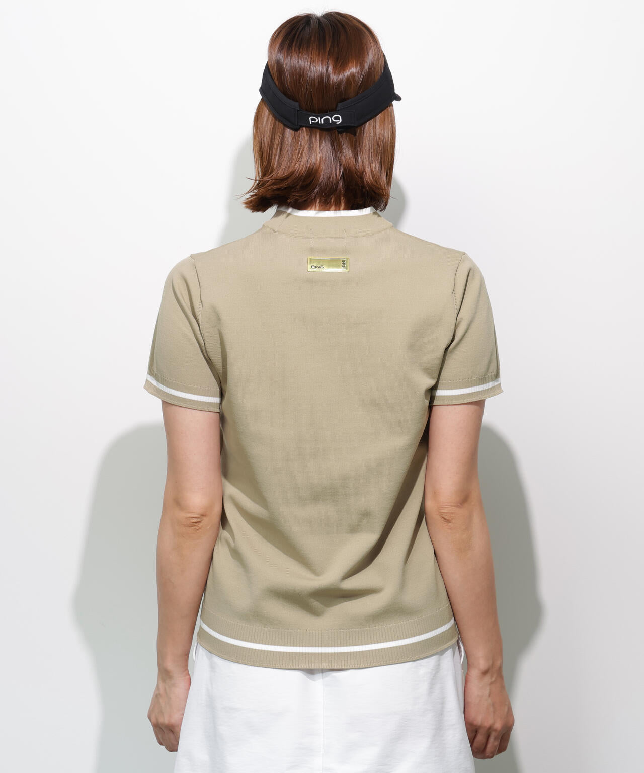 【PING APPAREL】Mr.PINGジャカード半袖ハイネックニット ＜GOLD＞ (LADIES)
