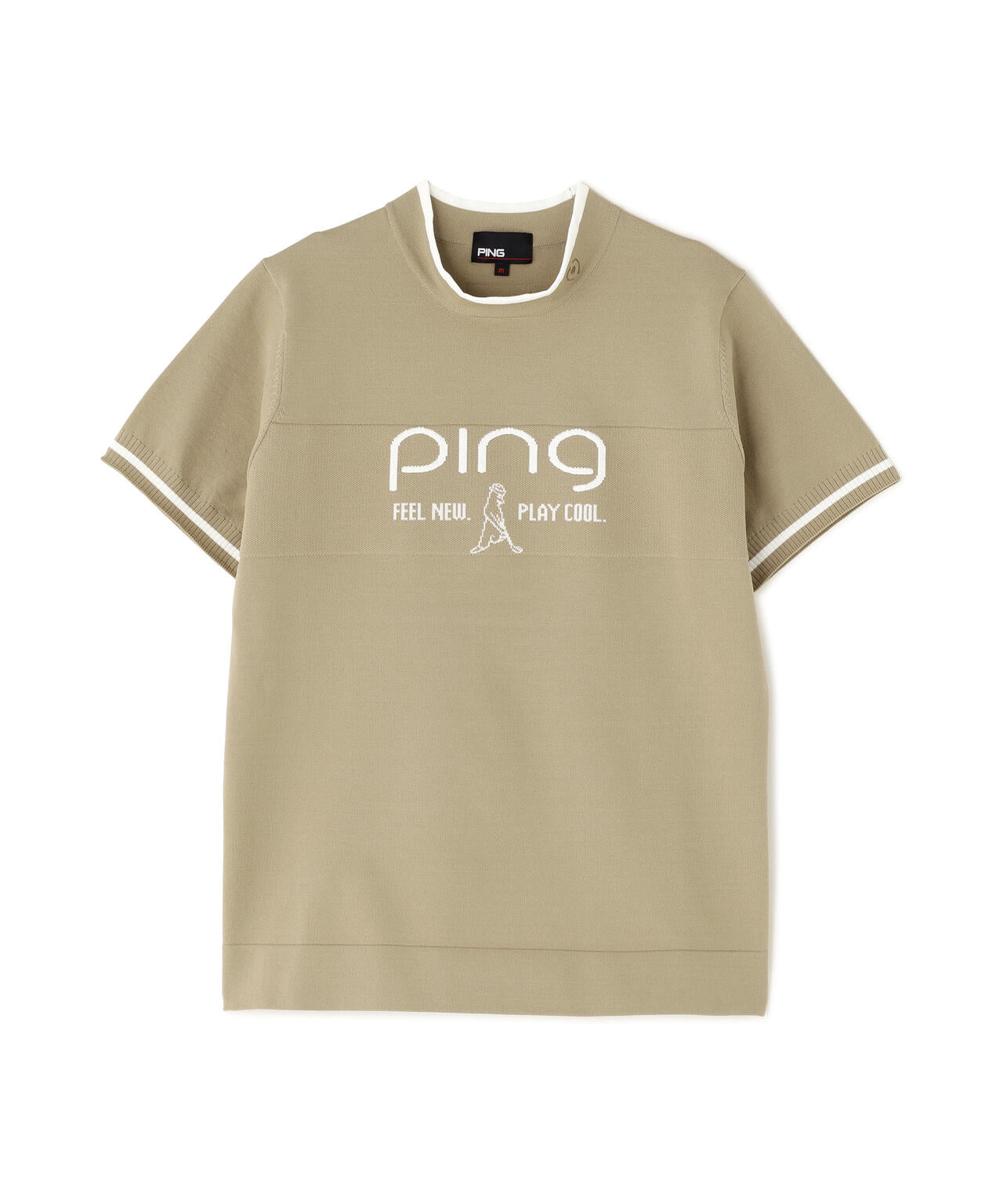 【PING APPAREL】Mr.PINGジャカード半袖ハイネックニット ＜GOLD＞ (LADIES)
