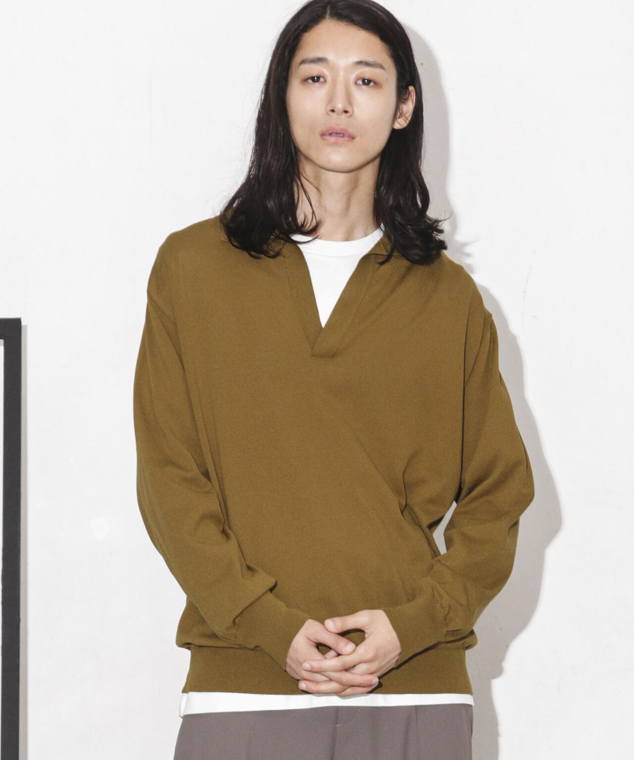 ｢ESSENTIAL LINE｣天竺スキッパーポロ