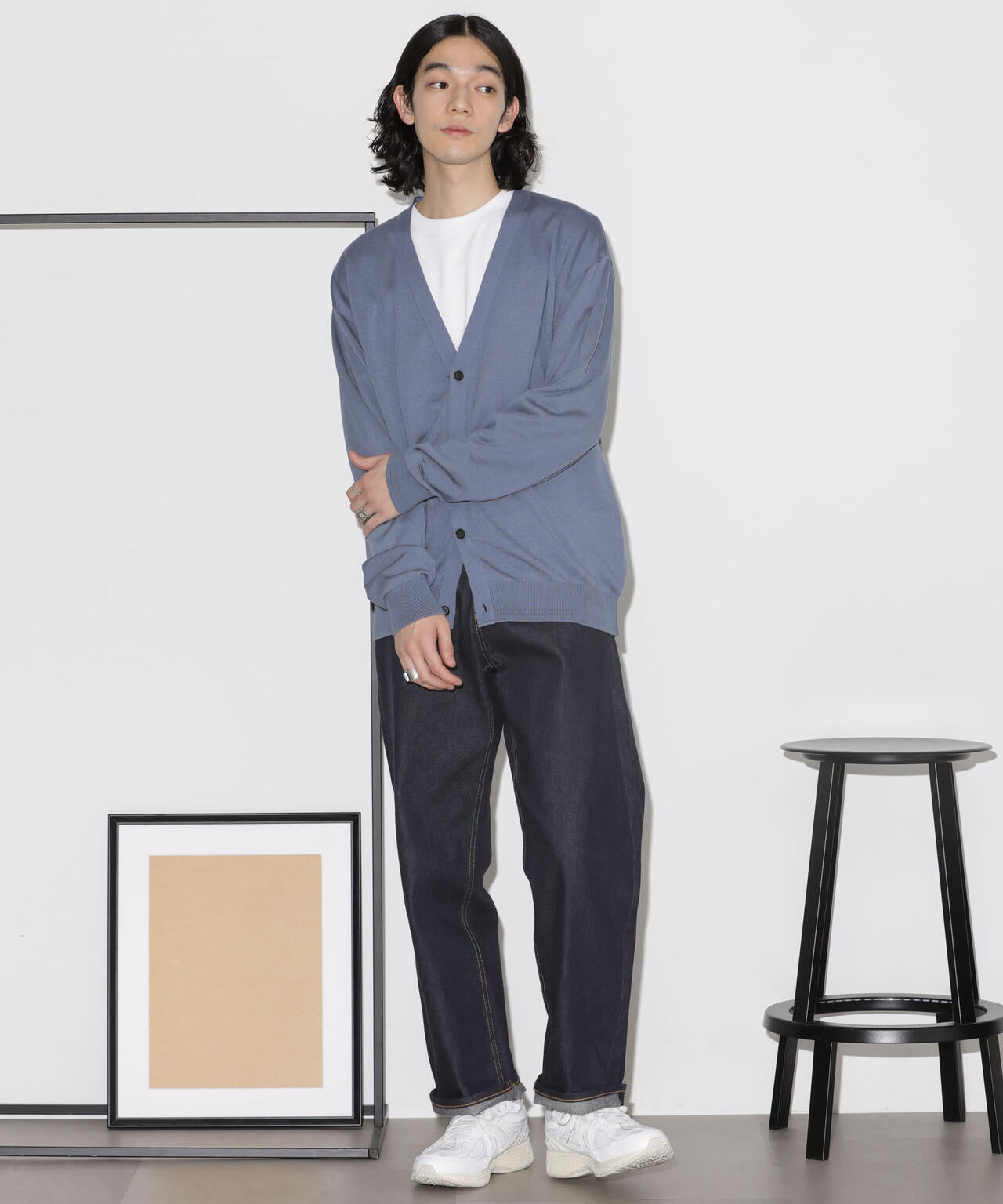 「タフニット」Vネックカーディガン