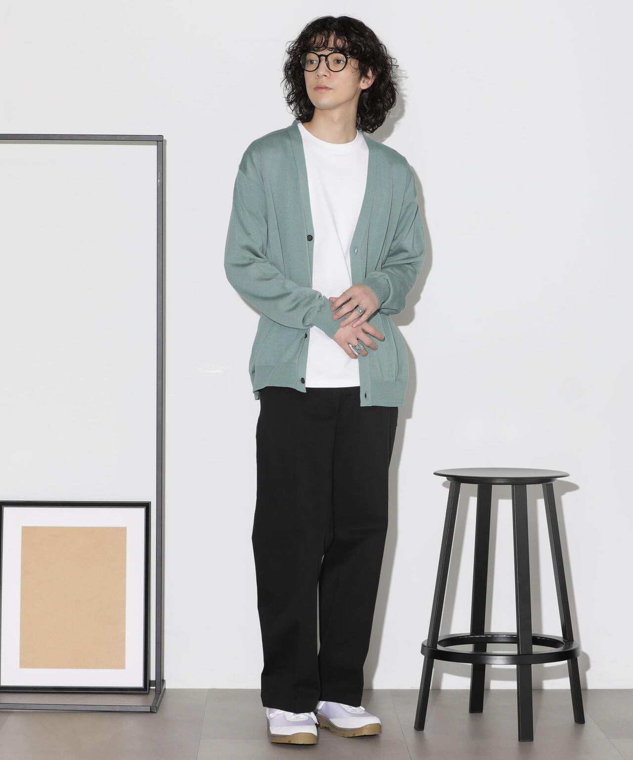 「タフニット」Vネックカーディガン
