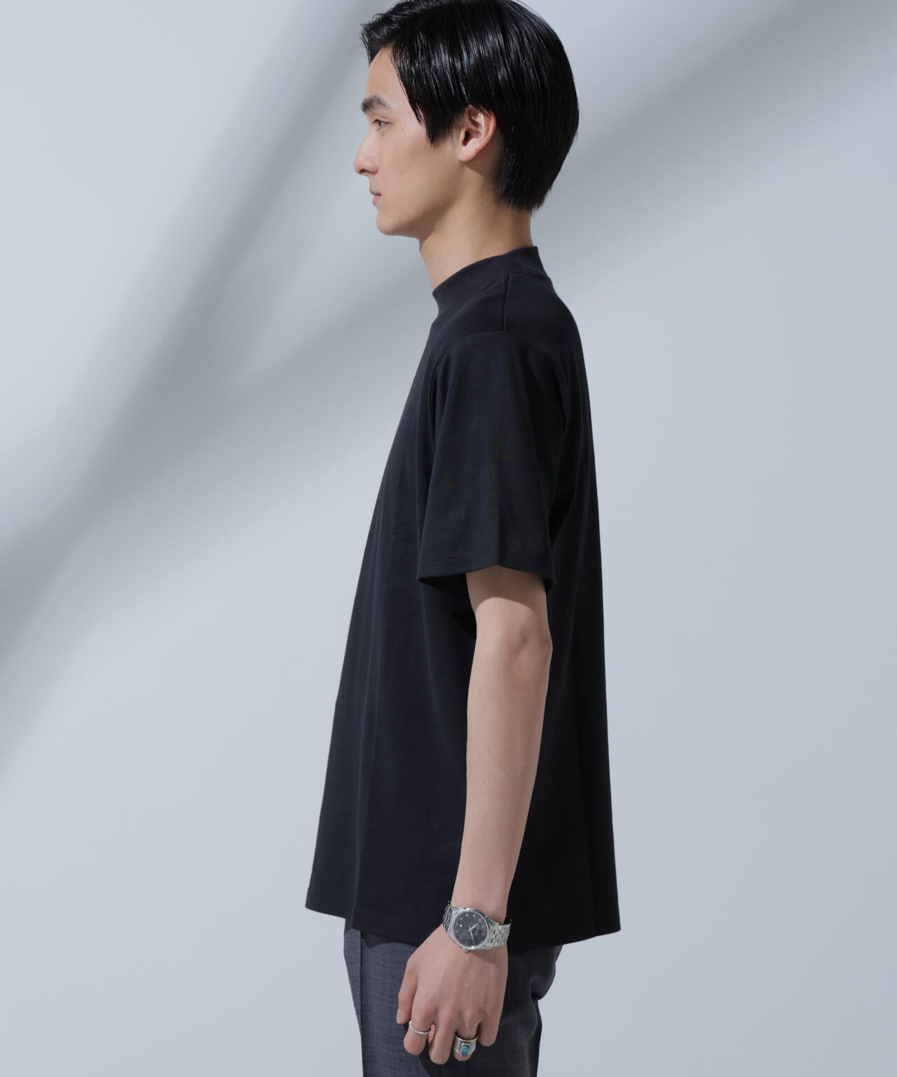 Anti Soaked(R)汗染み防止 モックネックTシャツ