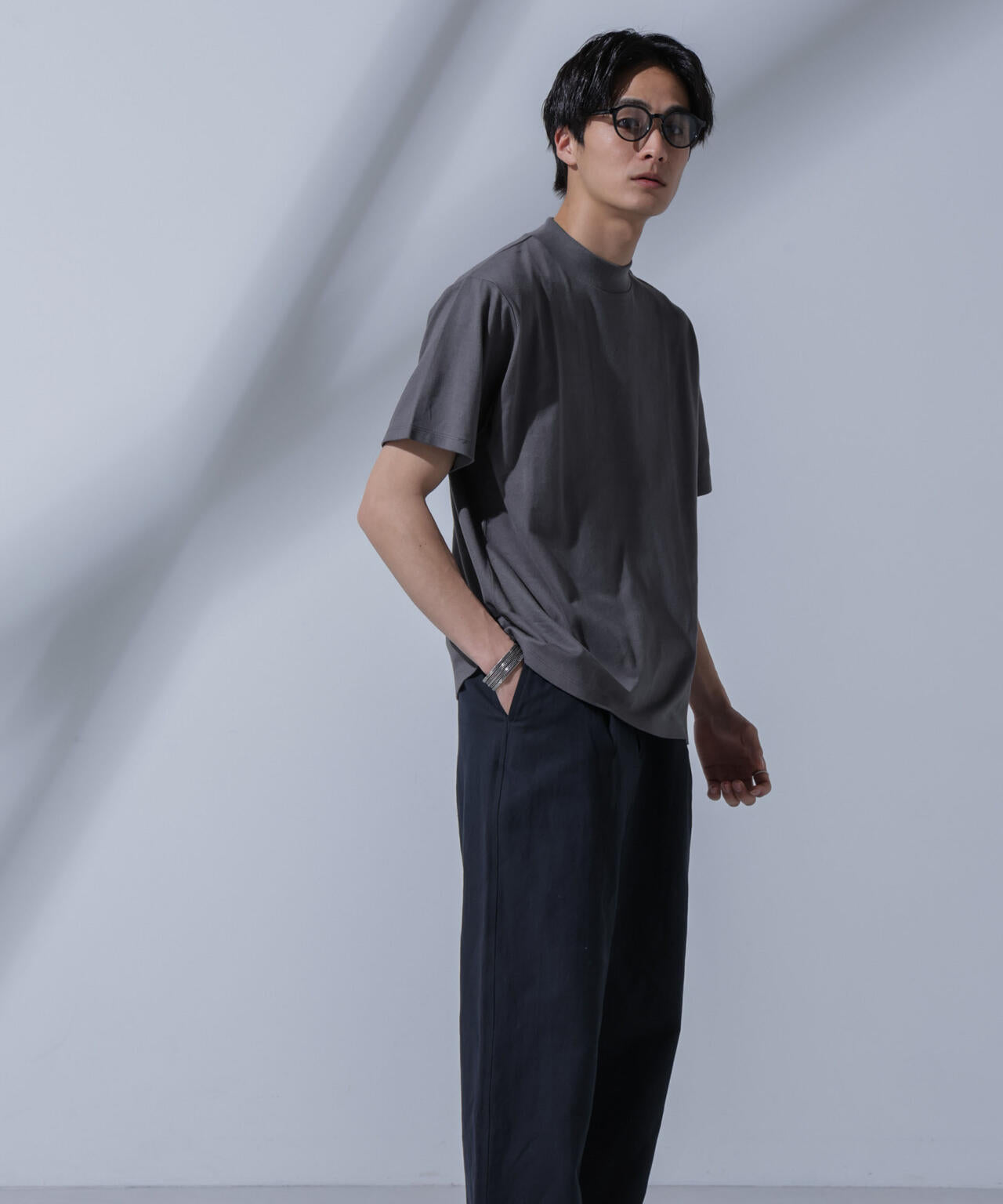 Anti Soaked(R)汗染み防止 モックネックTシャツ